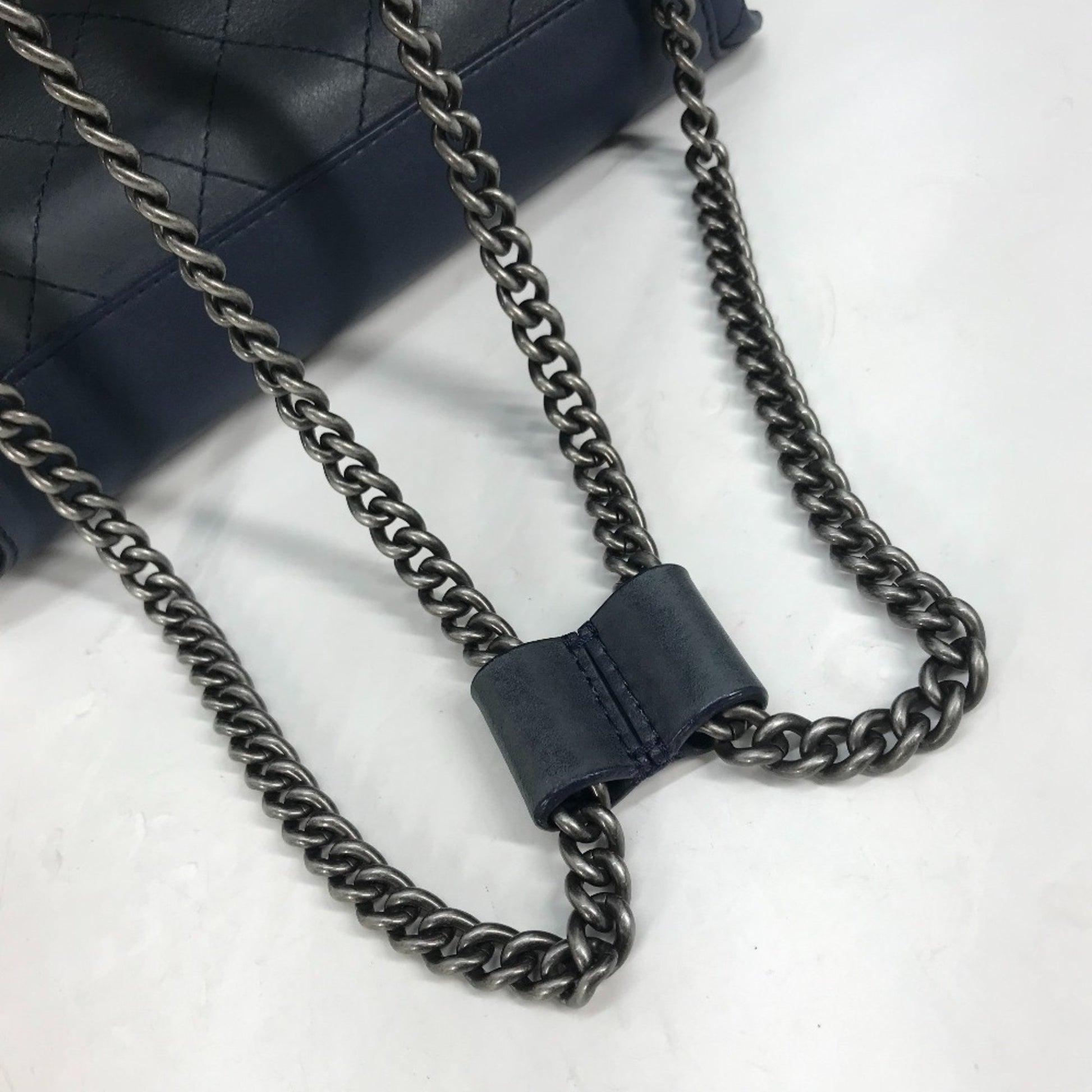 Chanel Matelassé, Blue, Leather, backpack