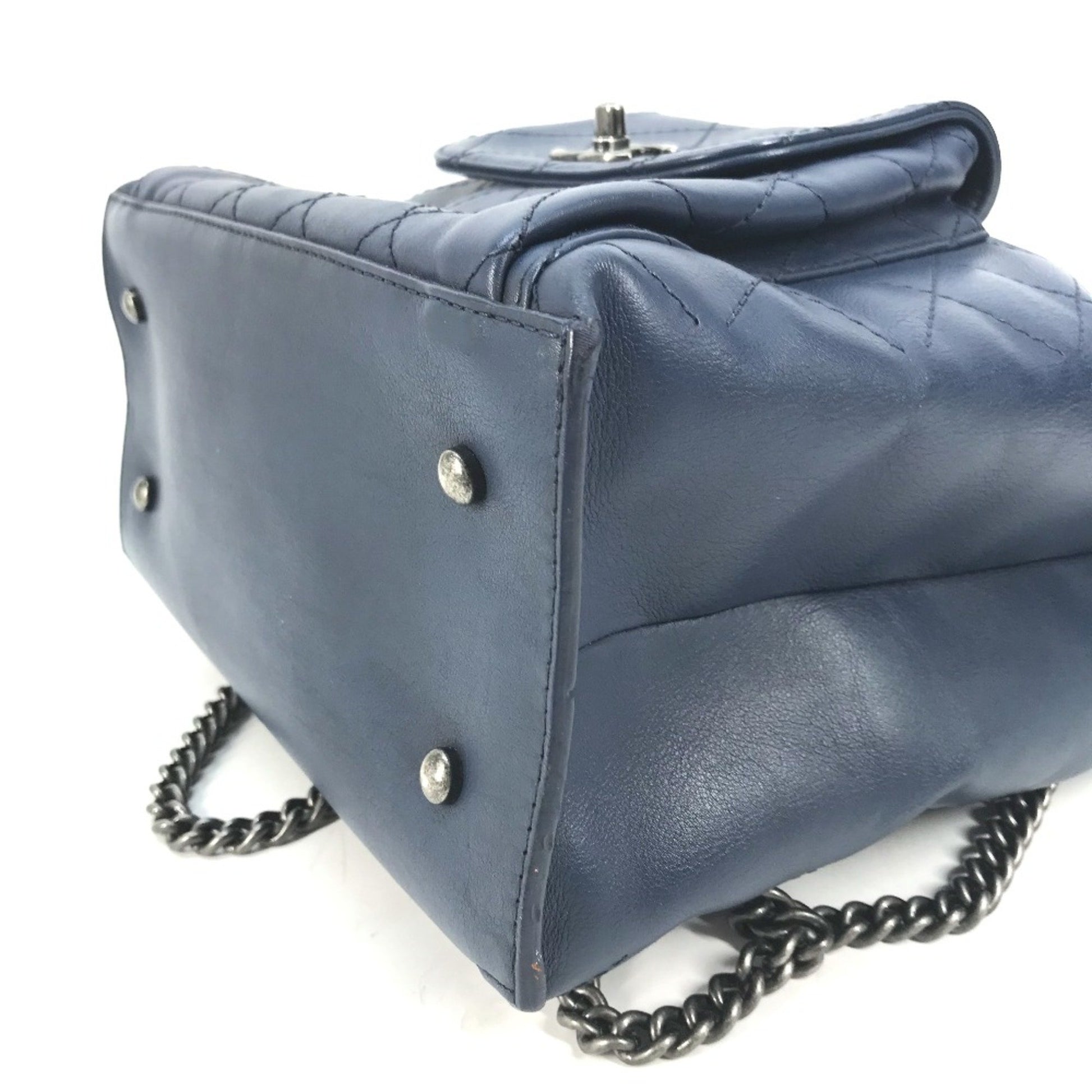 Chanel Matelassé, Blue, Leather, backpack