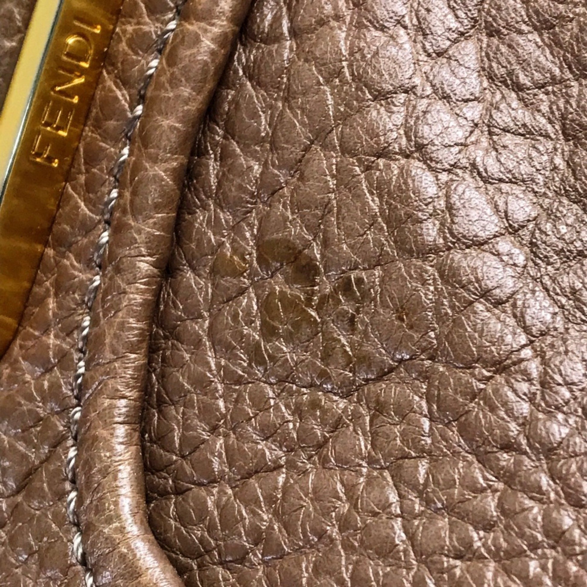 Fendi Chameleon, Brown, Leather, tote
