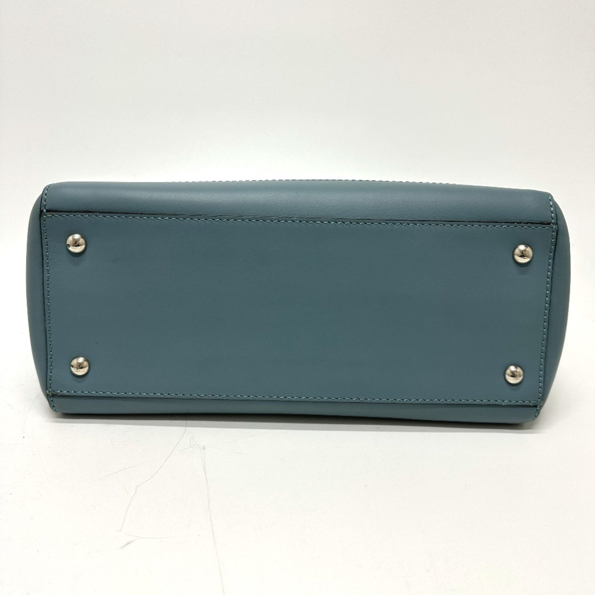 Fendi Dot Com, Blue, Leather, handbag