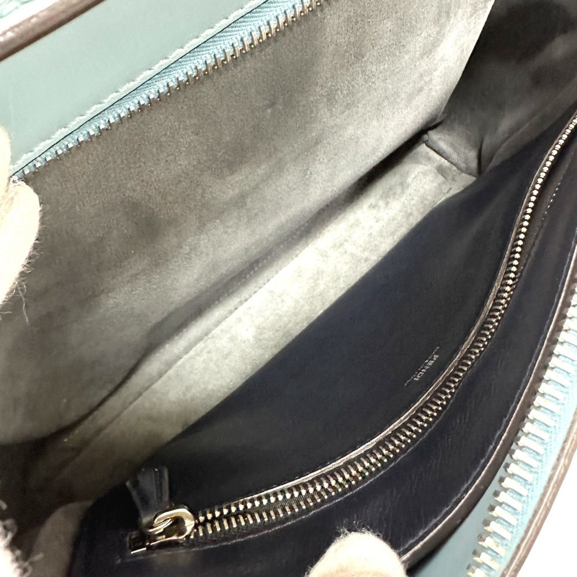 Fendi Dot Com, Blue, Leather, handbag