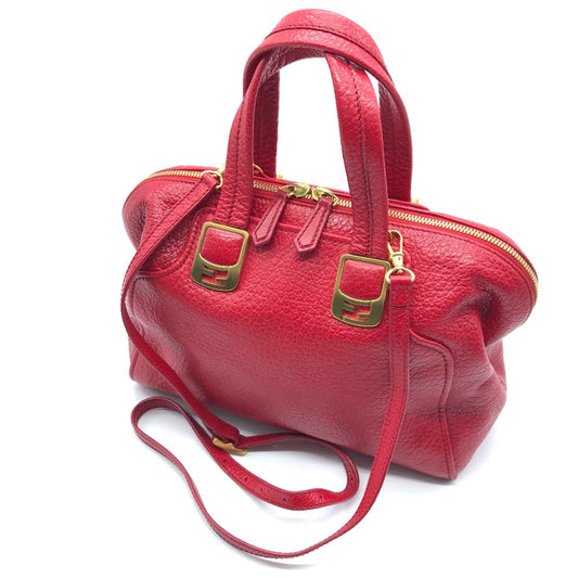 Fendi Chameleon, Red, Leather, handbag