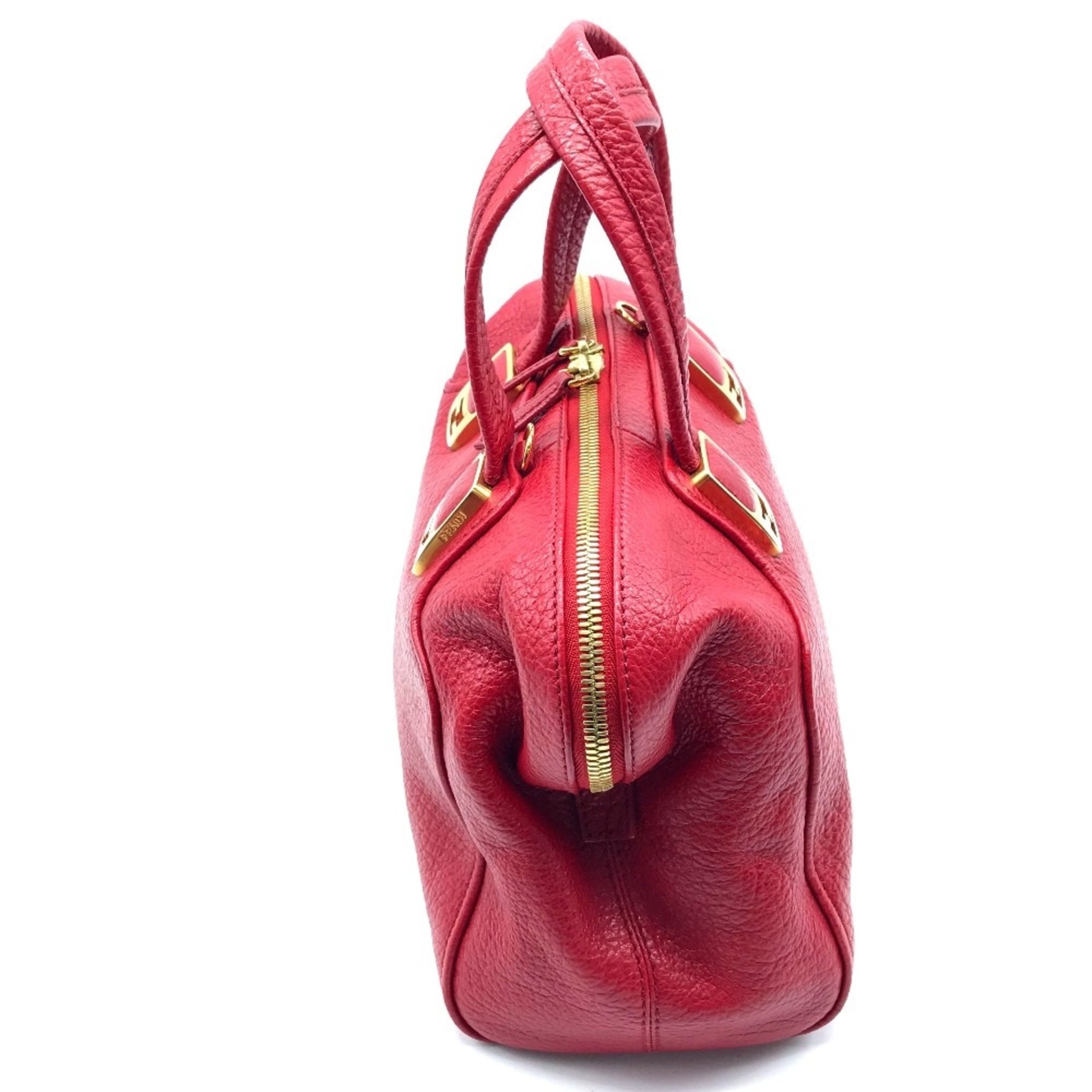Fendi Chameleon, Red, Leather, handbag