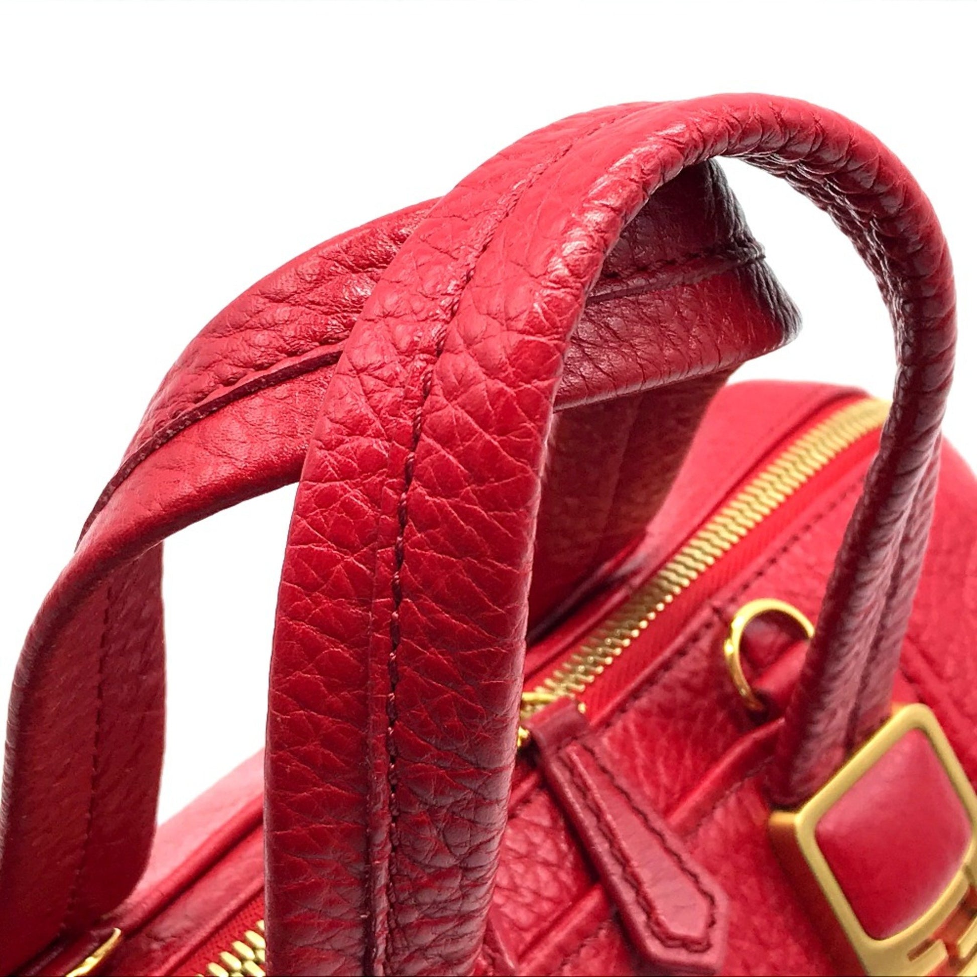 Fendi Chameleon, Red, Leather, handbag