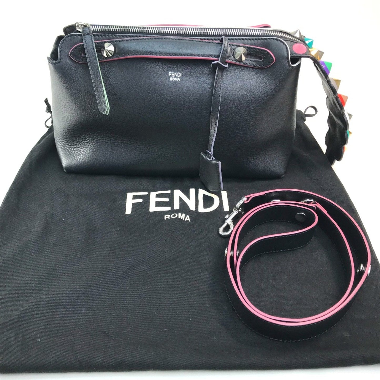 Fendi By the way Medium, Black, Leather, shoulder