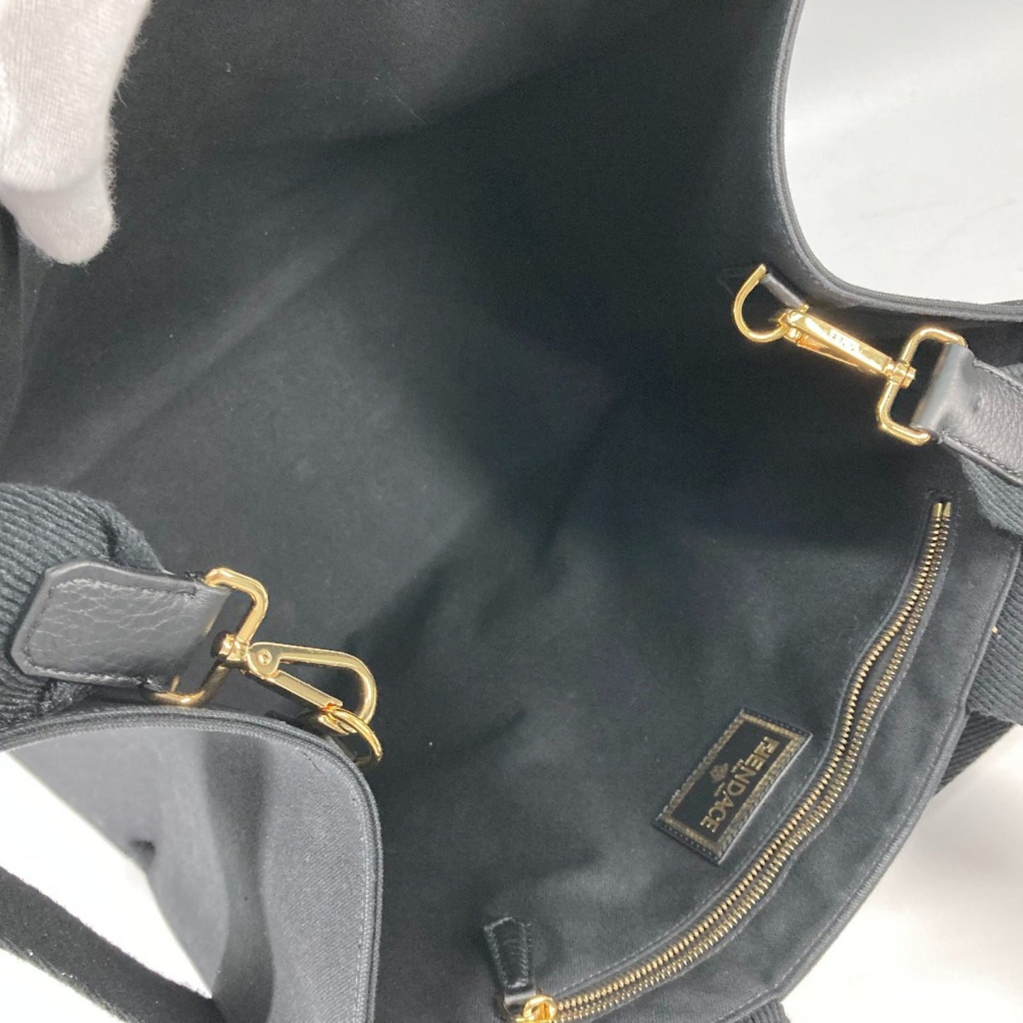 Fendi, Black, Canvas, tote