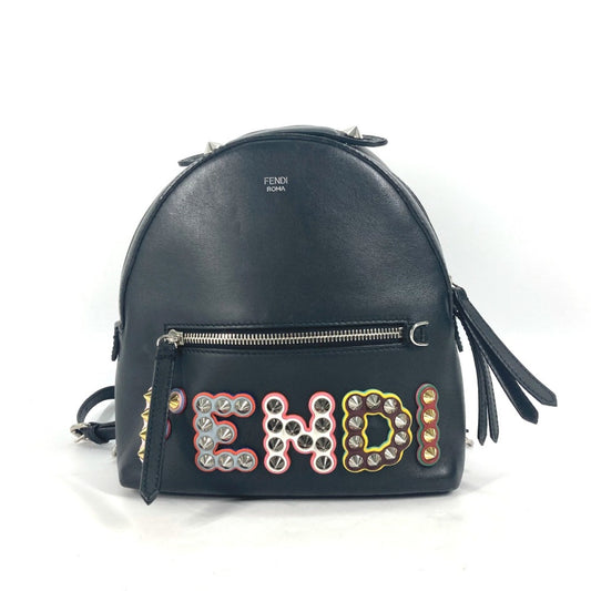 Fendi, Black, Leather, backpack