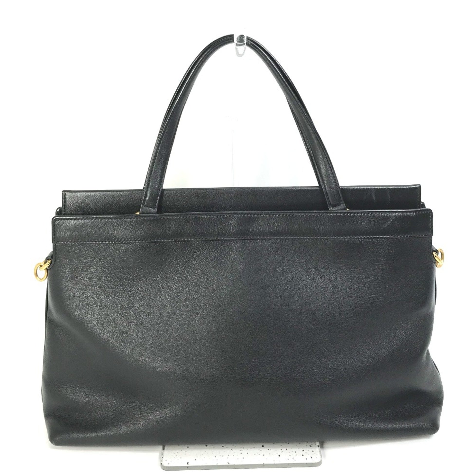 Gucci Interlocking G, Black, Leather, handbag