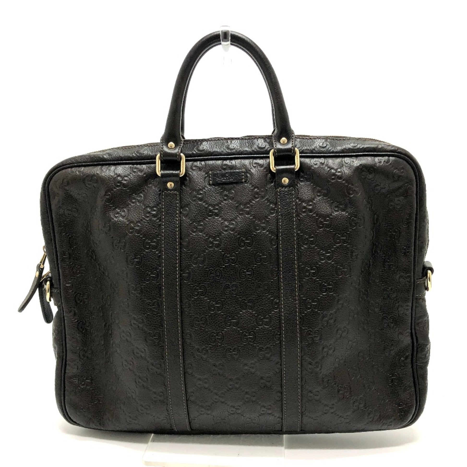 Gucci Shima line, Black, Leather, briefcase