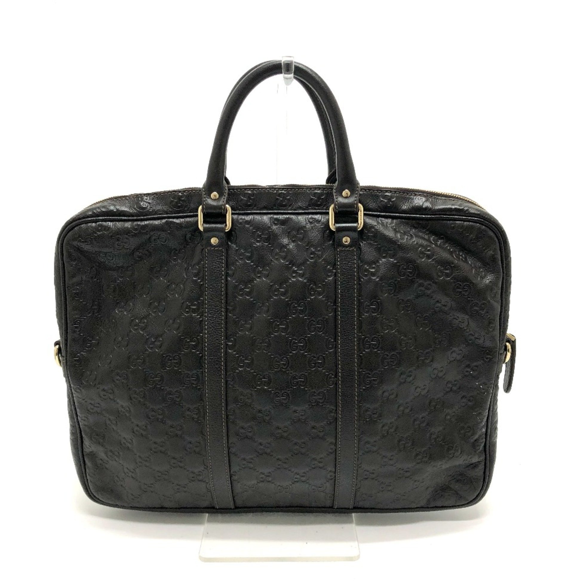 Gucci Shima line, Black, Leather, briefcase