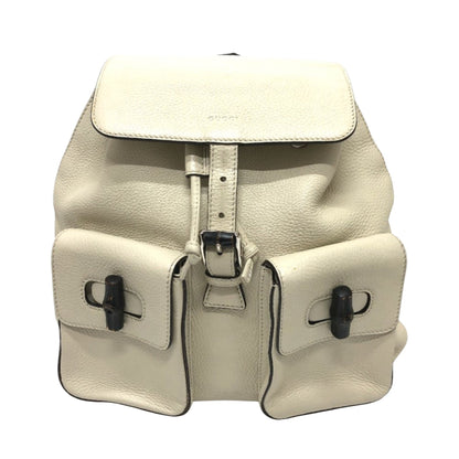 Gucci, White, Leather, backpack