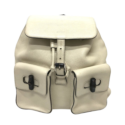 Gucci, White, Leather, backpack