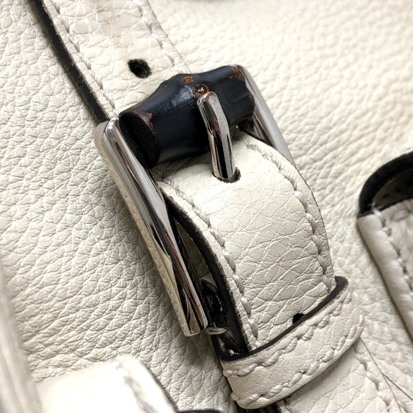 Gucci, White, Leather, backpack