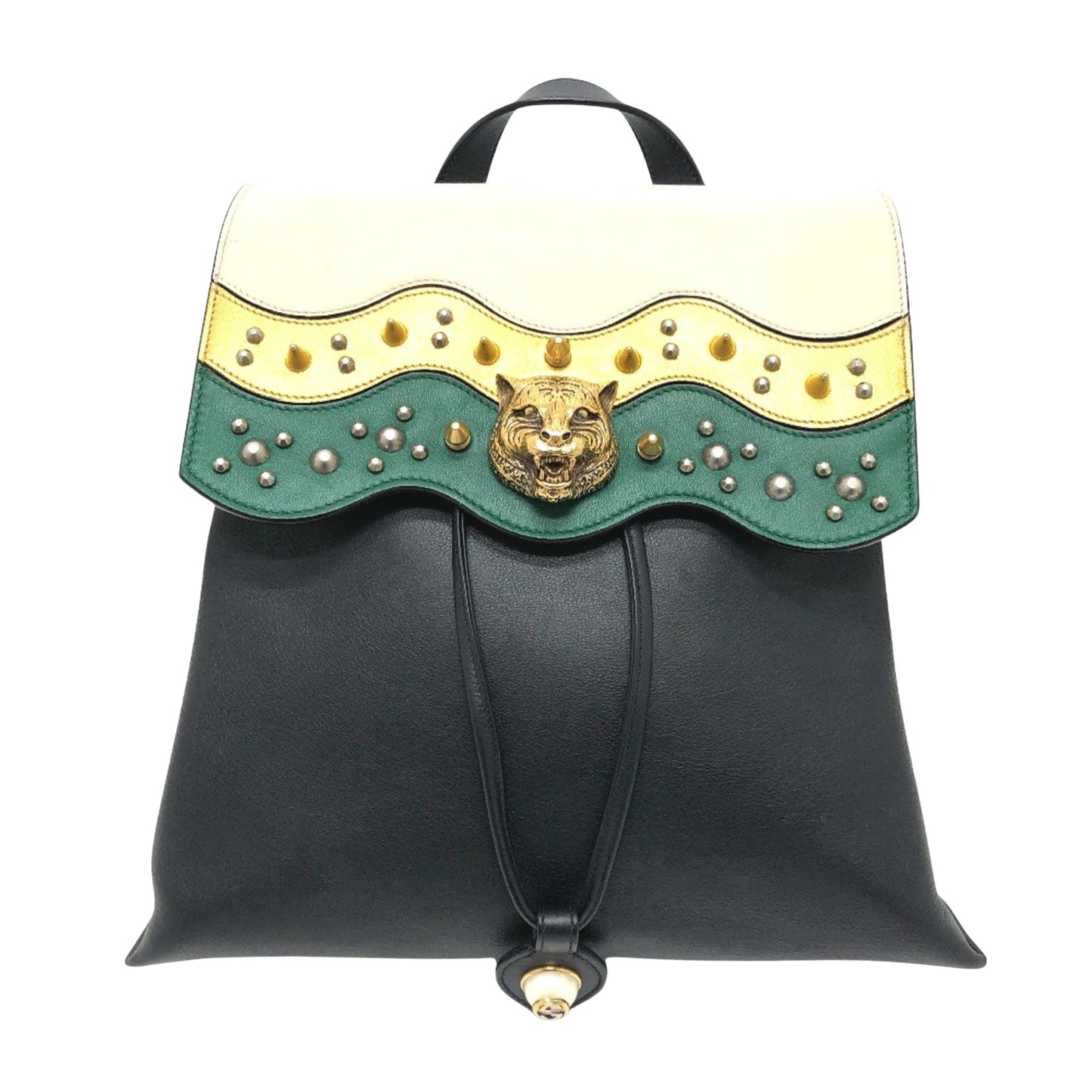 Gucci Animalier, Black, Leather, backpack