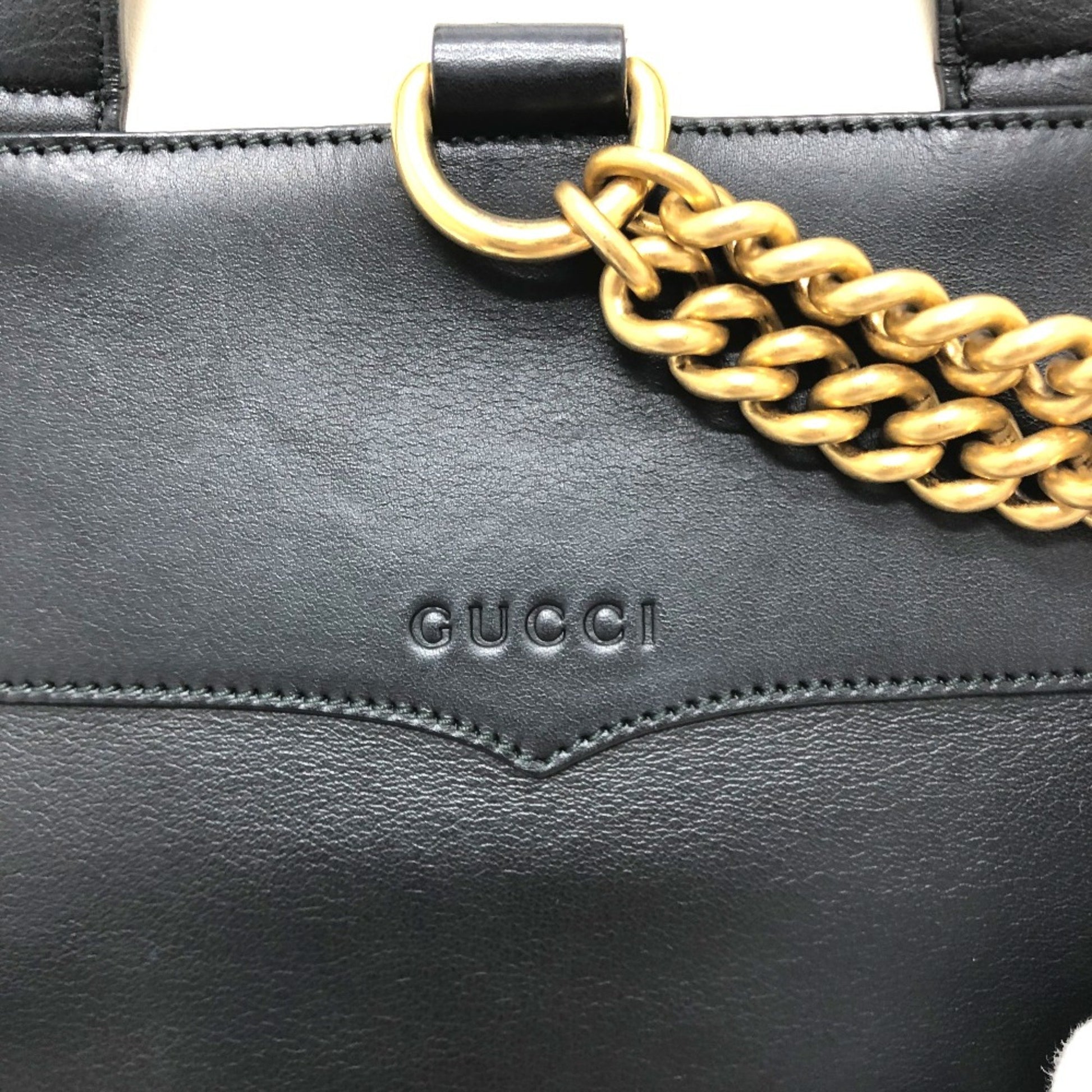 Gucci Animalier, Black, Leather, backpack