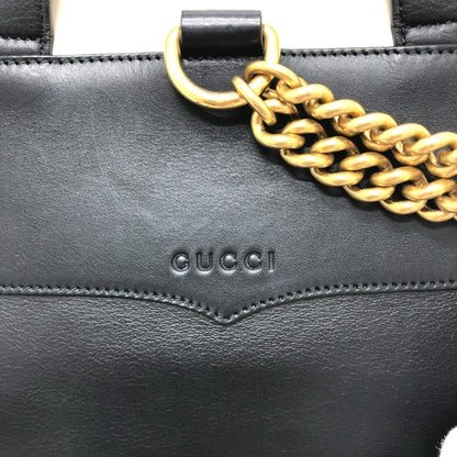 Gucci Animalier, Black, Leather, backpack
