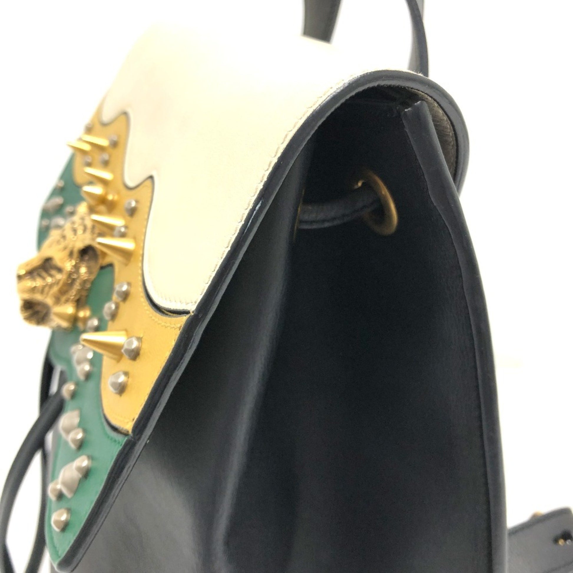 Gucci Animalier, Black, Leather, backpack