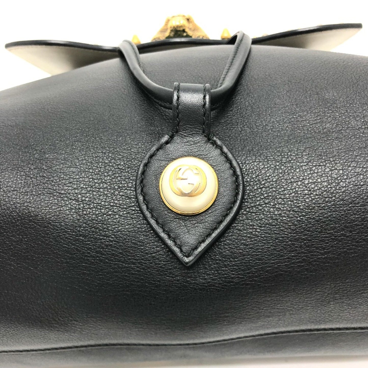 Gucci Animalier, Black, Leather, backpack