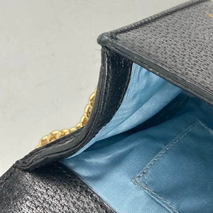 Gucci Padlock, Black, Leather, shoulder