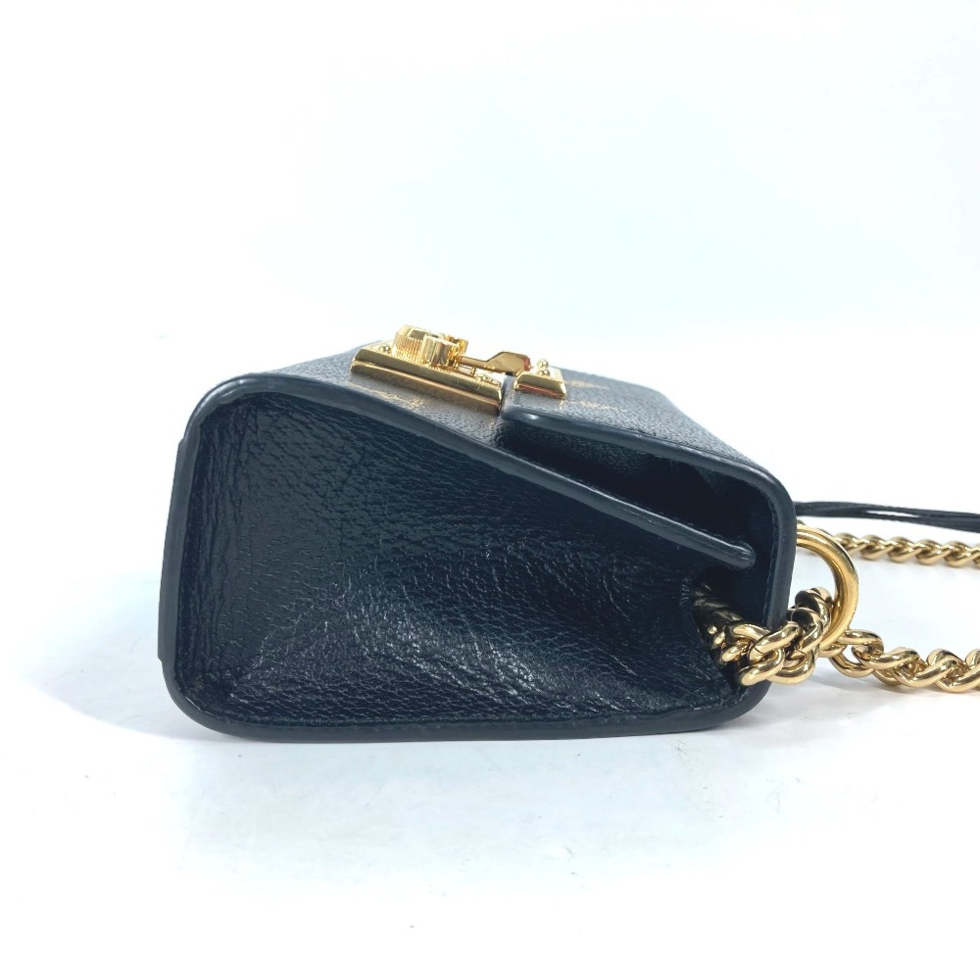 Gucci Padlock, Black, Leather, shoulder