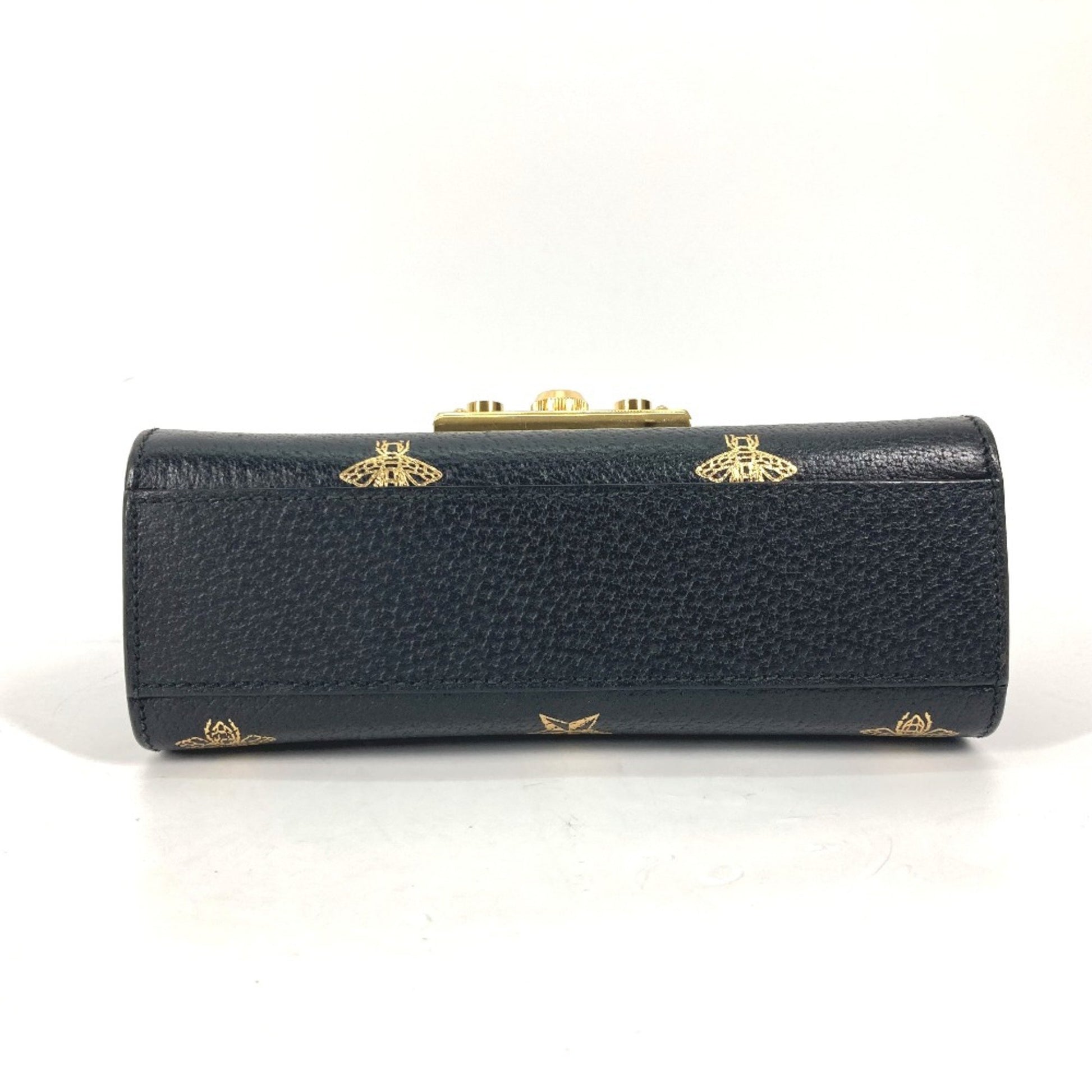 Gucci Padlock, Black, Leather, shoulder