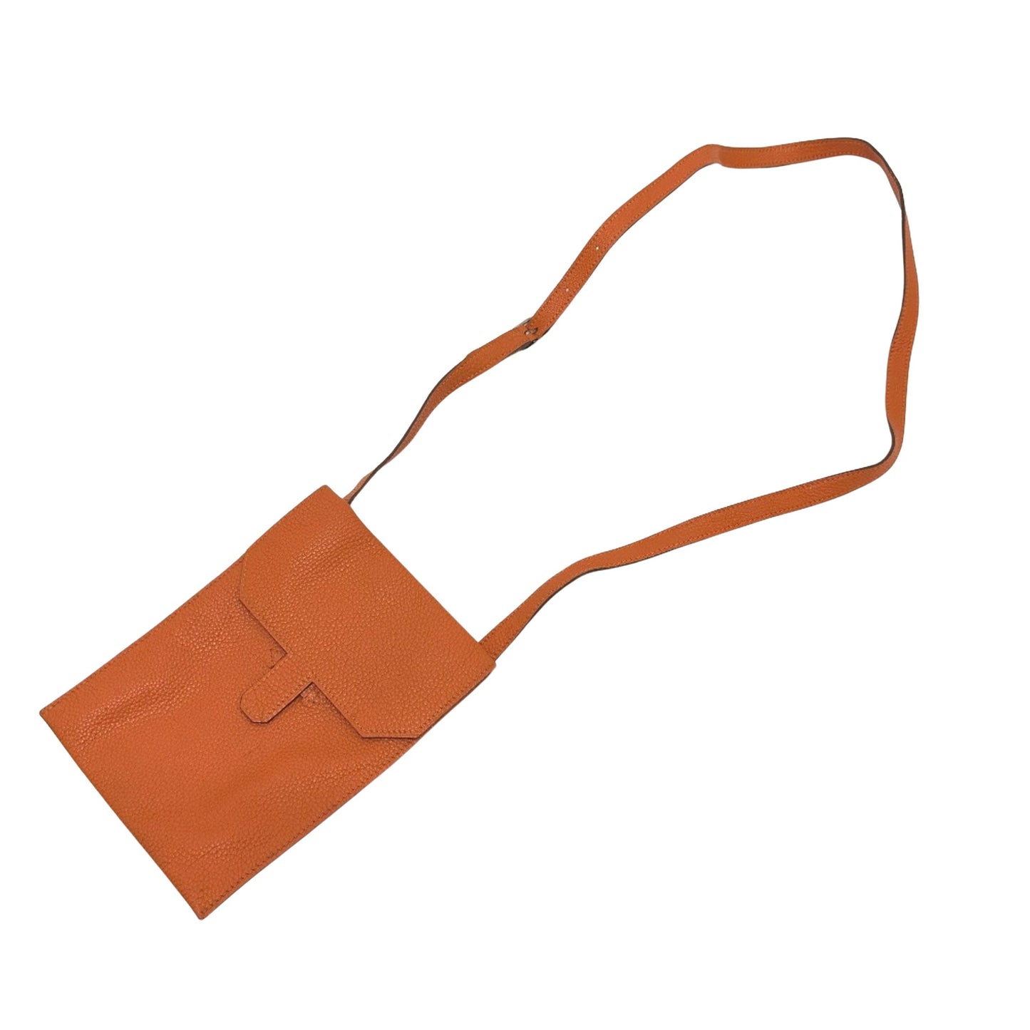 Hermès Amelie, Orange, Leather, shoulder