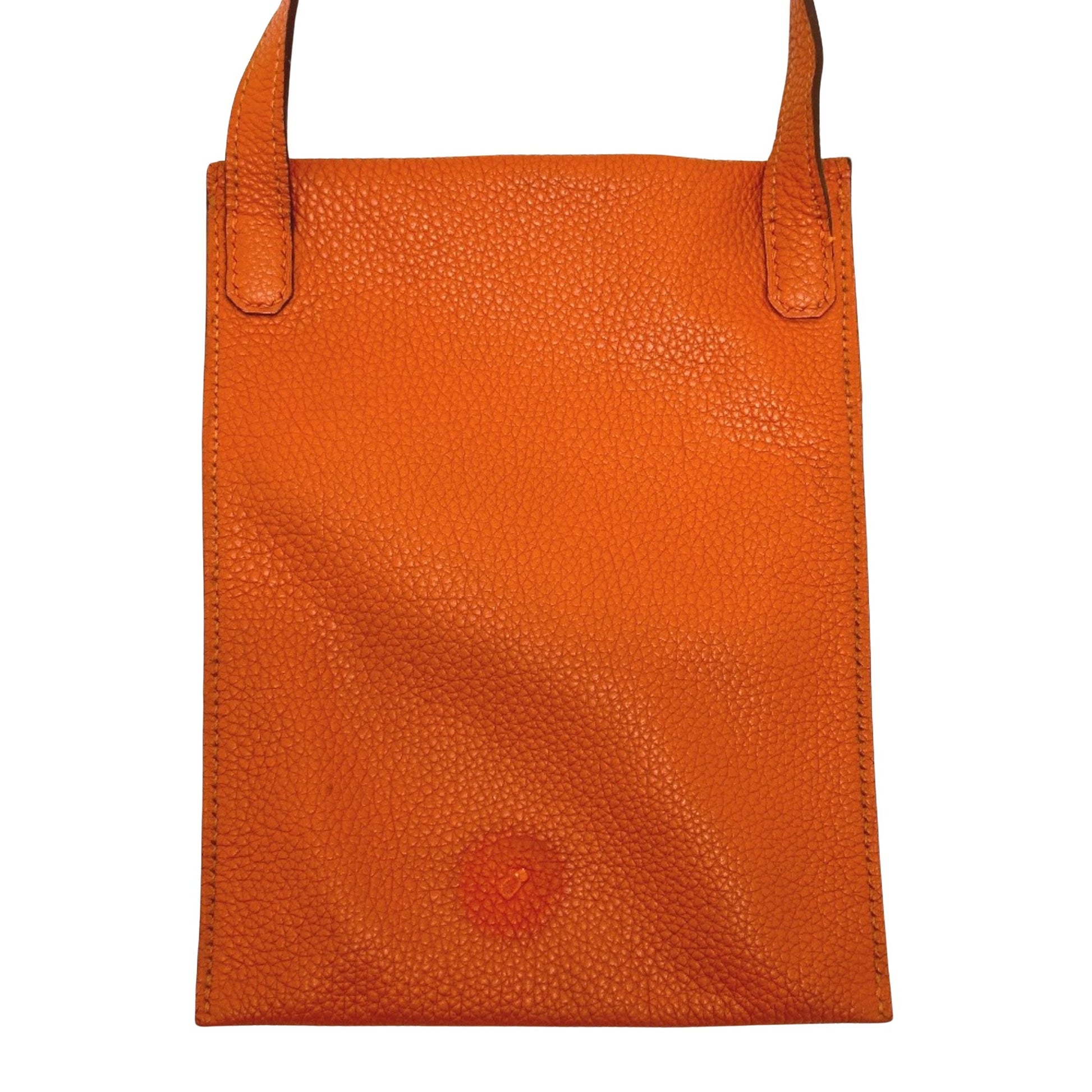 Hermès Amelie, Orange, Leather, shoulder