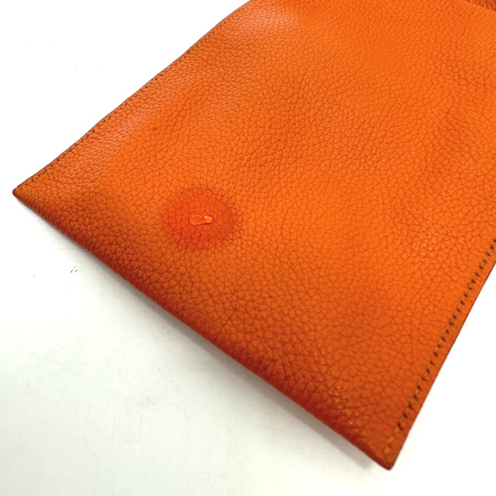 Hermès Amelie, Orange, Leather, shoulder