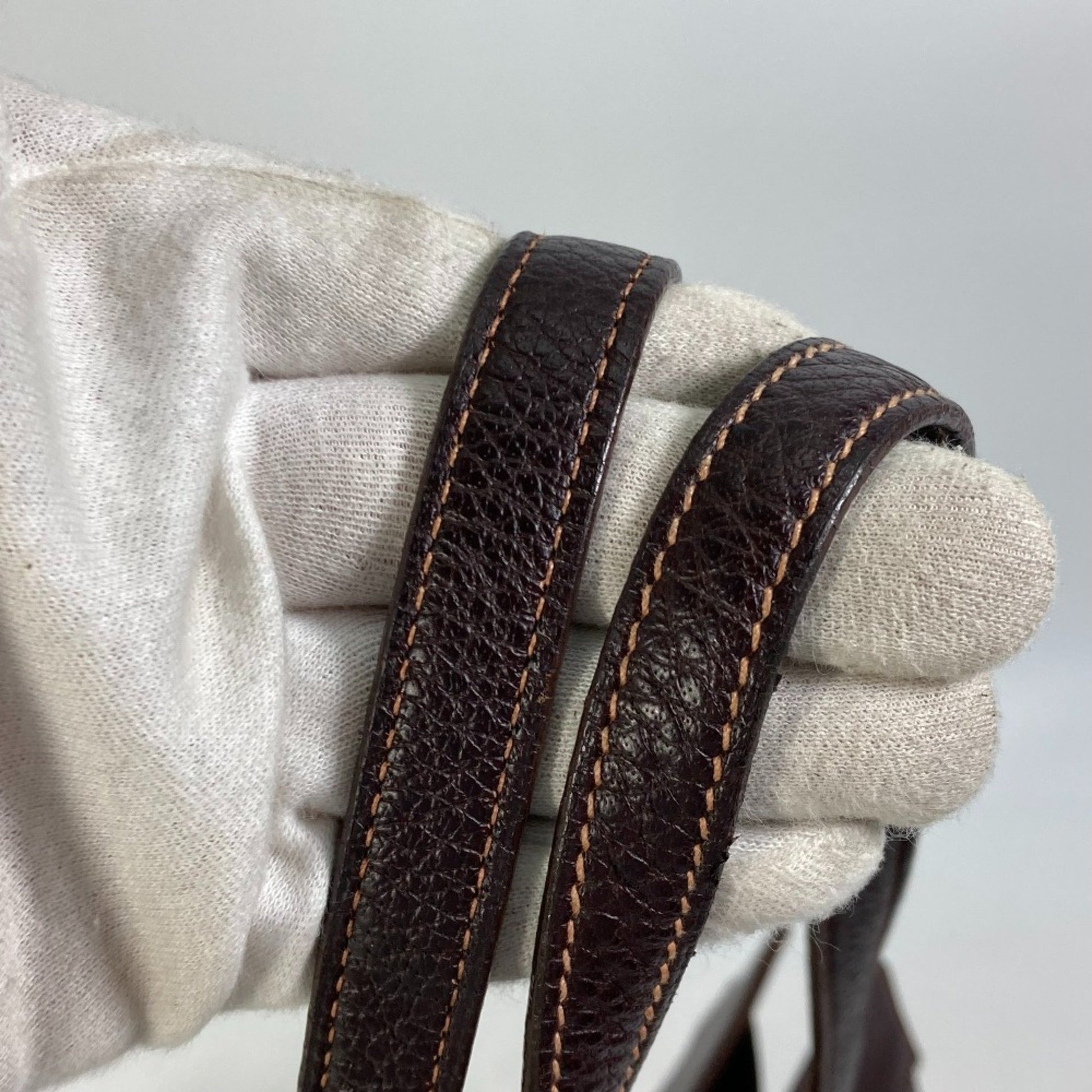 Hermès --, Brown, Leather, shoulder