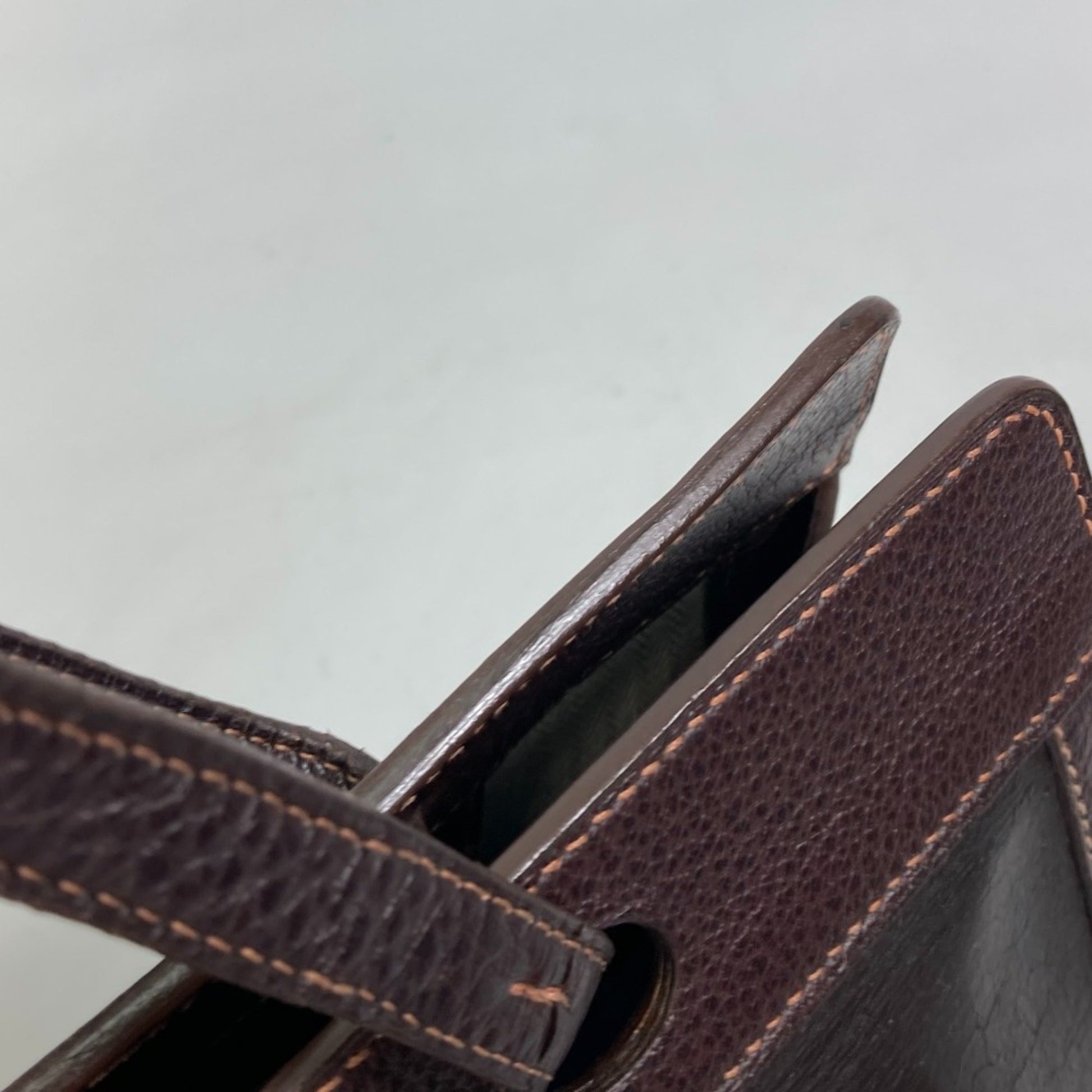 Hermès --, Brown, Leather, shoulder