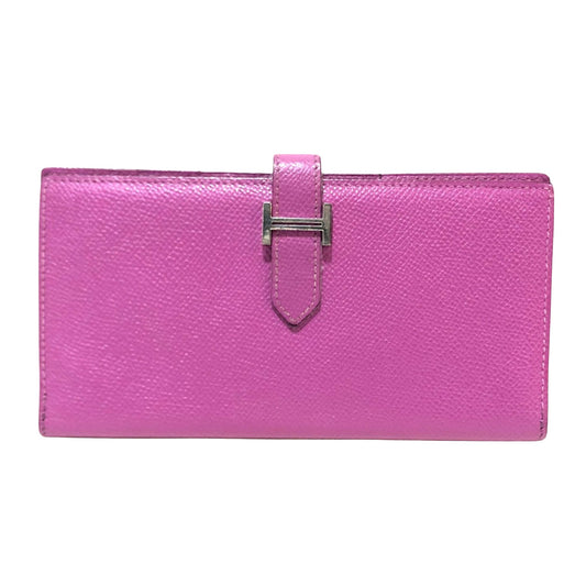 Hermès Béarn, Purple, Leather, wallet