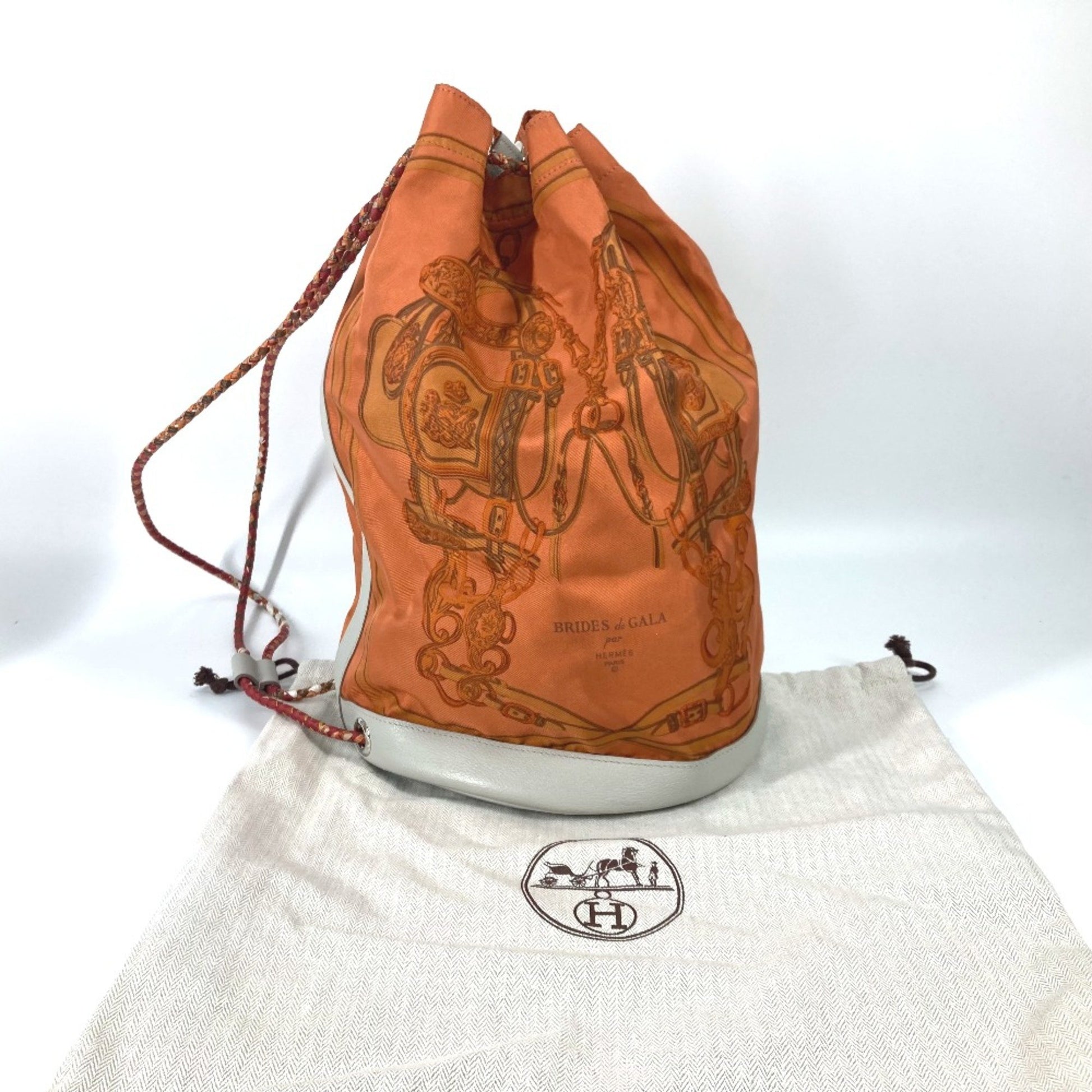 Hermès Bride de Gala, Orange, Cloth, shoulder