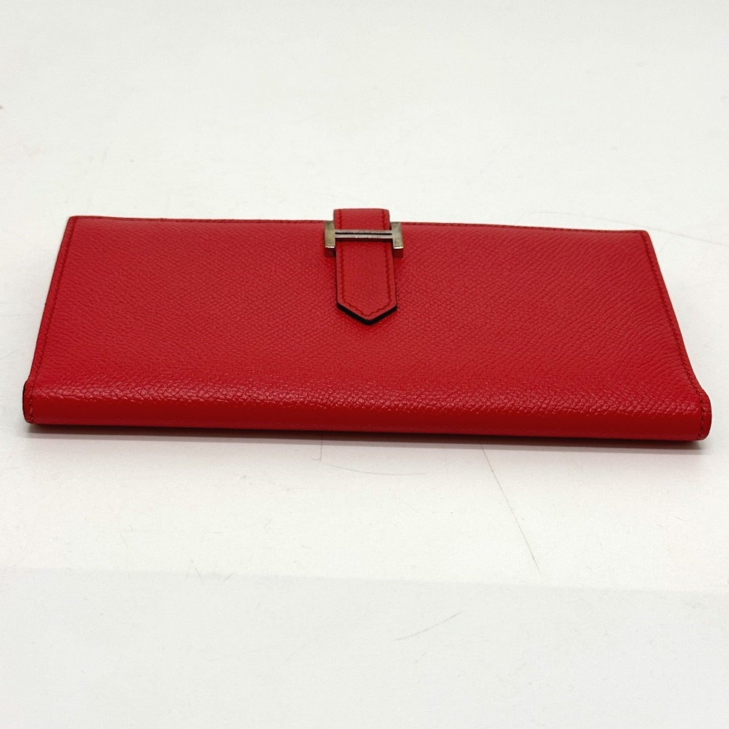 Hermès Béarn, Red, Leather, wallet