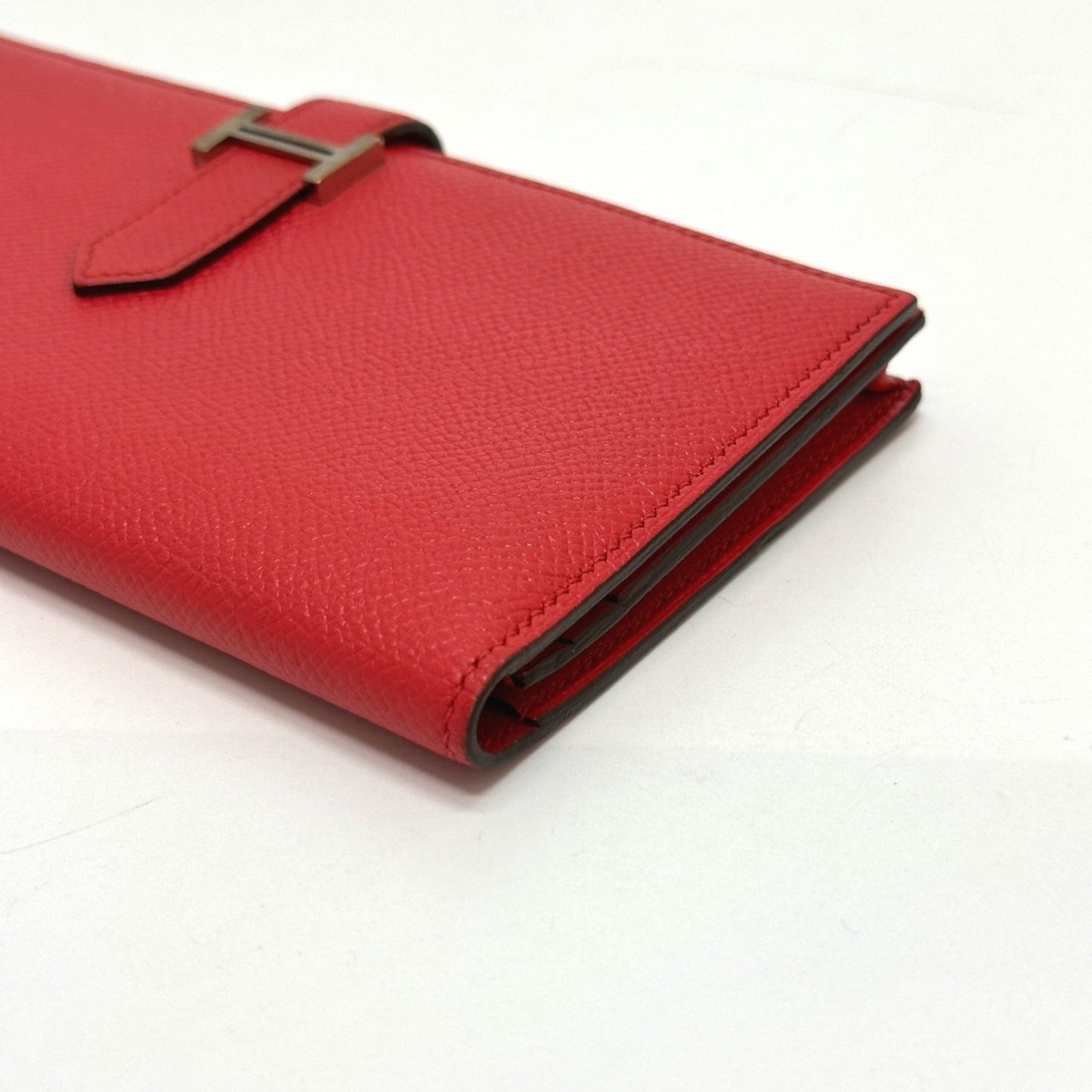 Hermès Béarn, Red, Leather, wallet