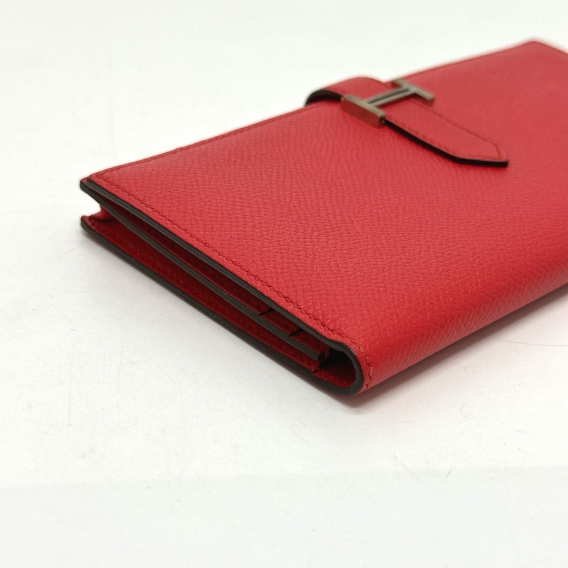 Hermès Béarn, Red, Leather, wallet