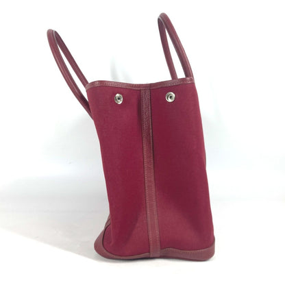 Hermès Garden Party, Red, Canvas, tote