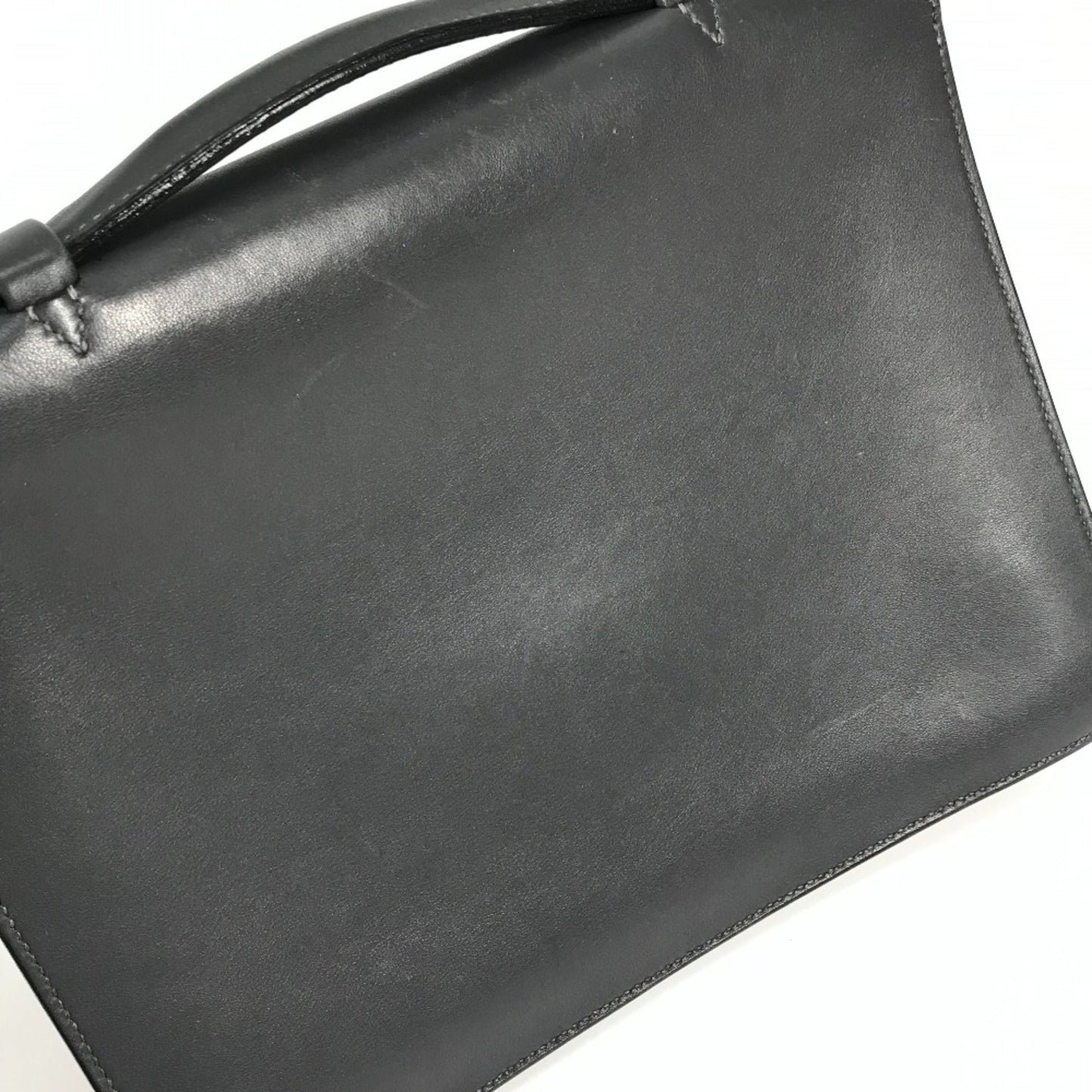 Hermès --, Black, Leather, briefcase