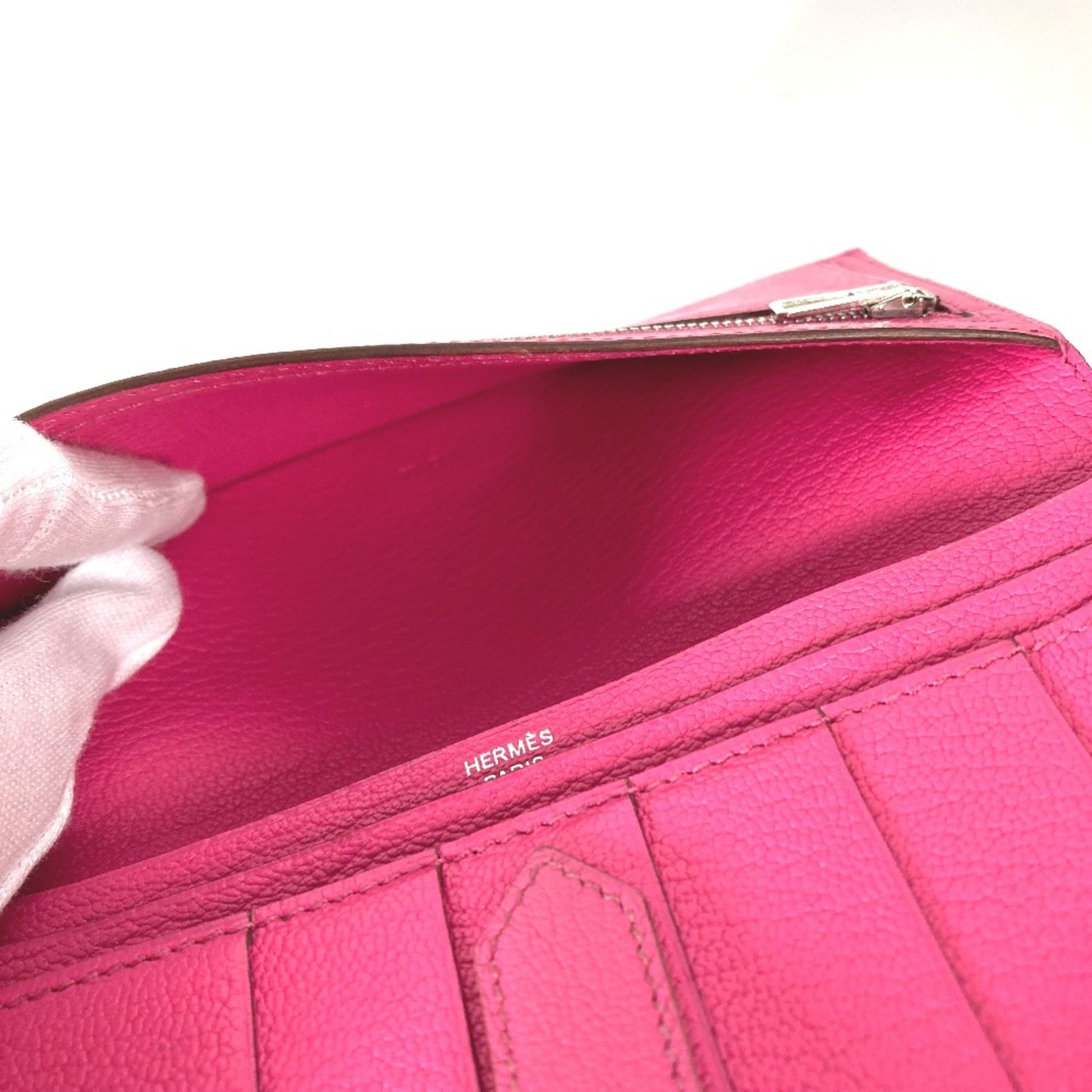 Hermès Béarn, Pink, Leather, wallet