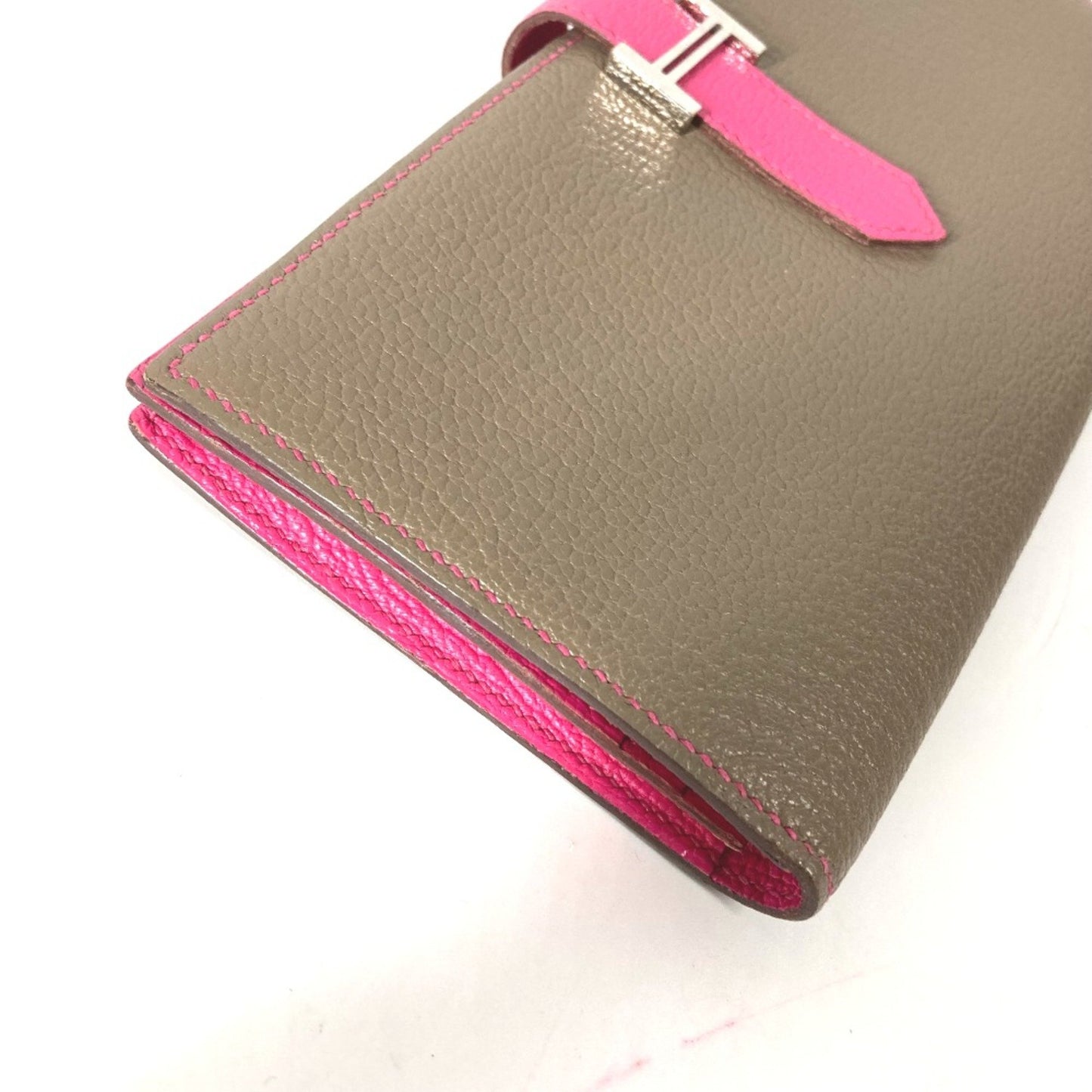 Hermès Béarn, Pink, Leather, wallet