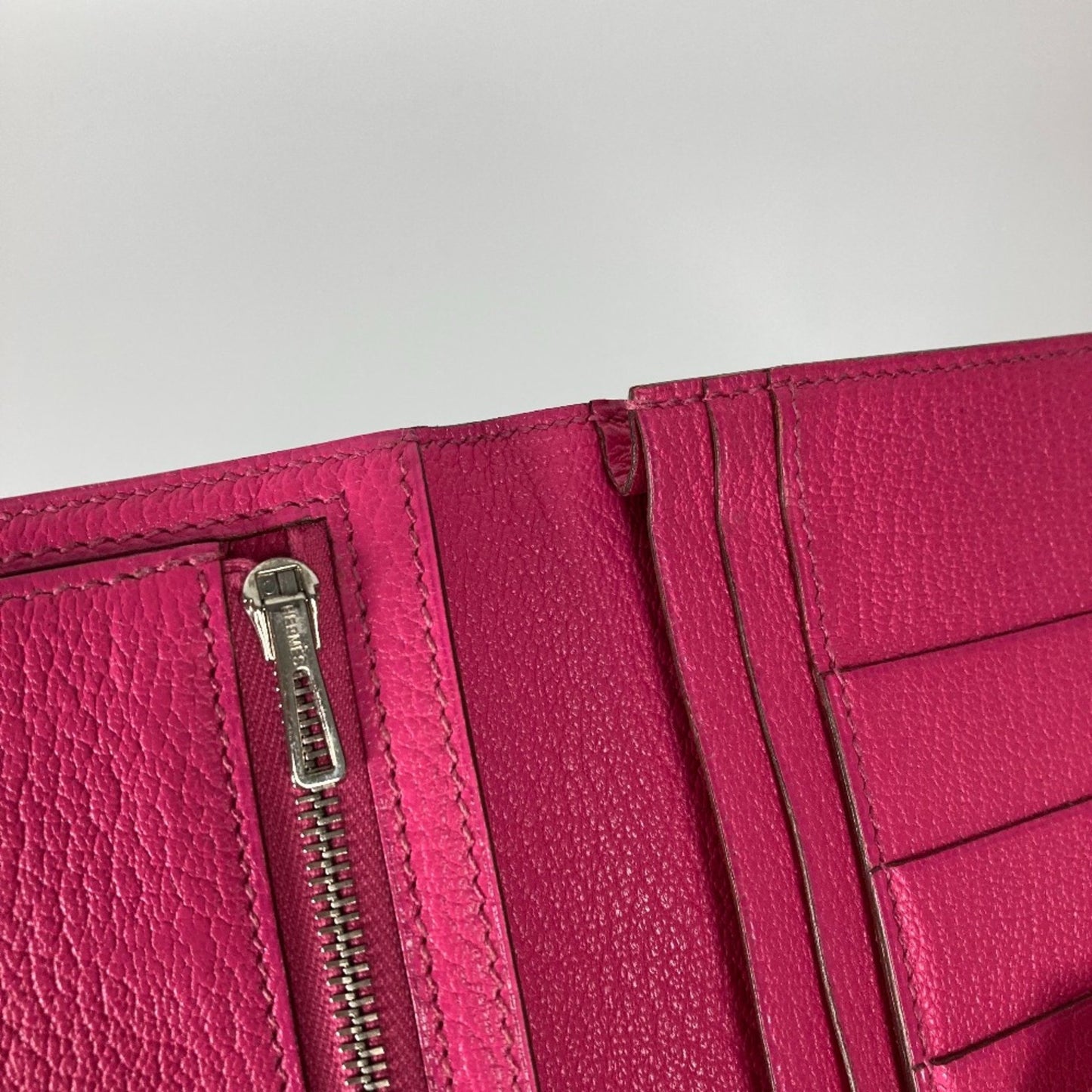 Hermès Béarn, Pink, Leather, wallet