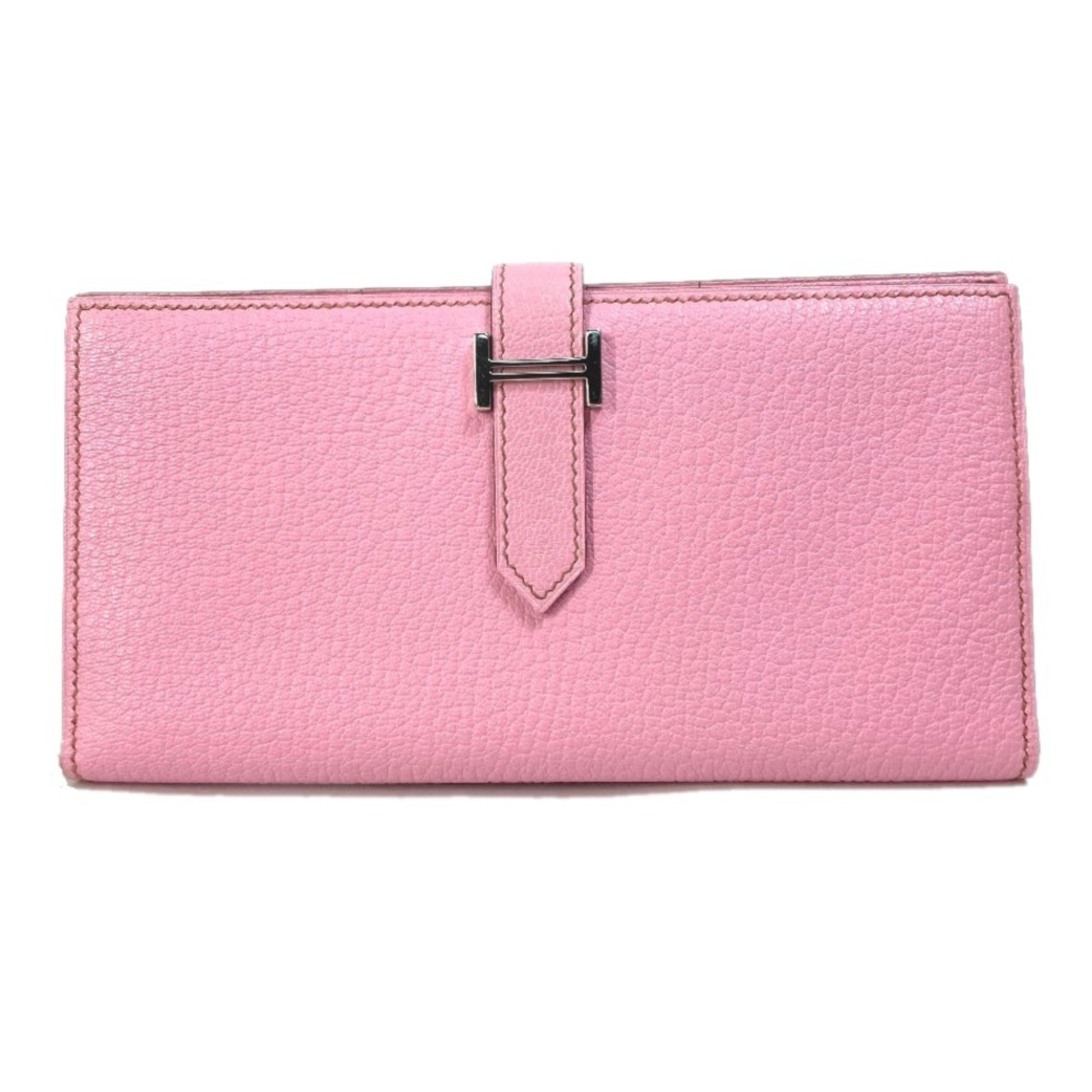 Hermès Béarn, Pink, Leather, wallet