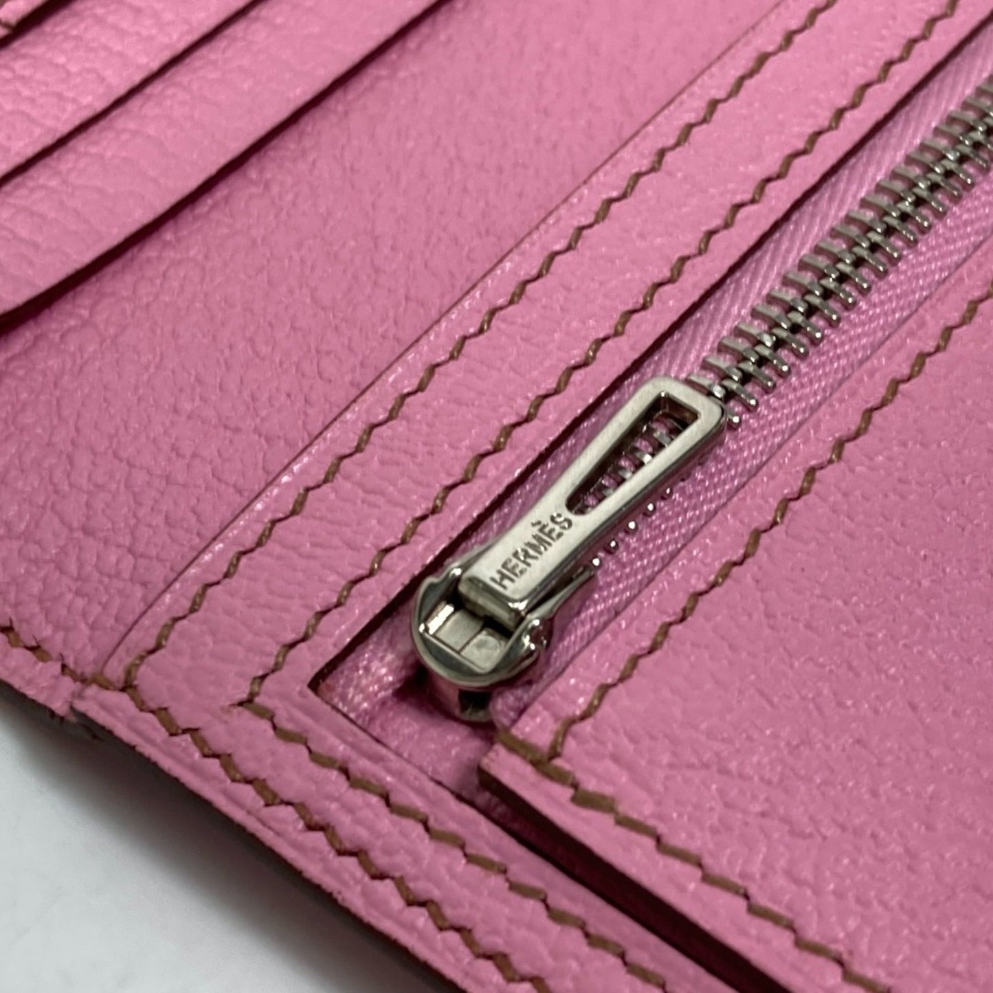 Hermès Béarn, Pink, Leather, wallet