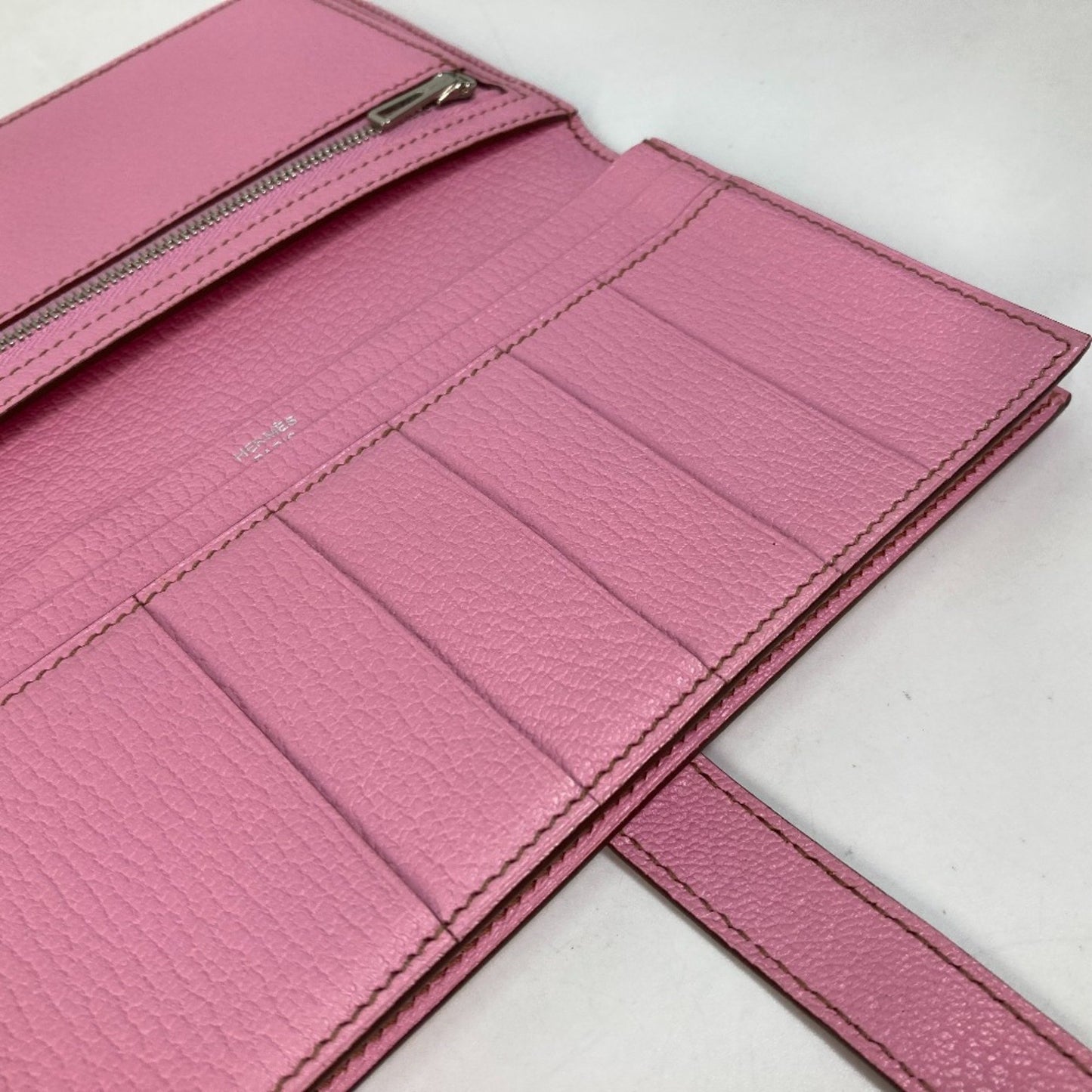 Hermès Béarn, Pink, Leather, wallet