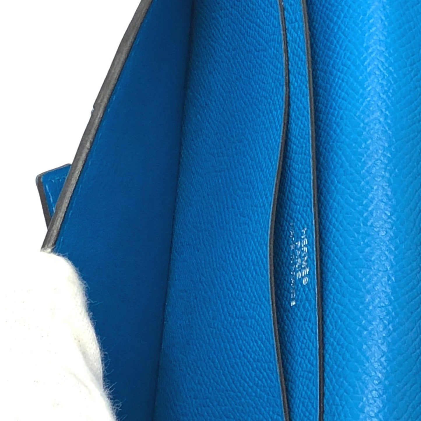 Hermès Béarn, Blue, Leather, wallet