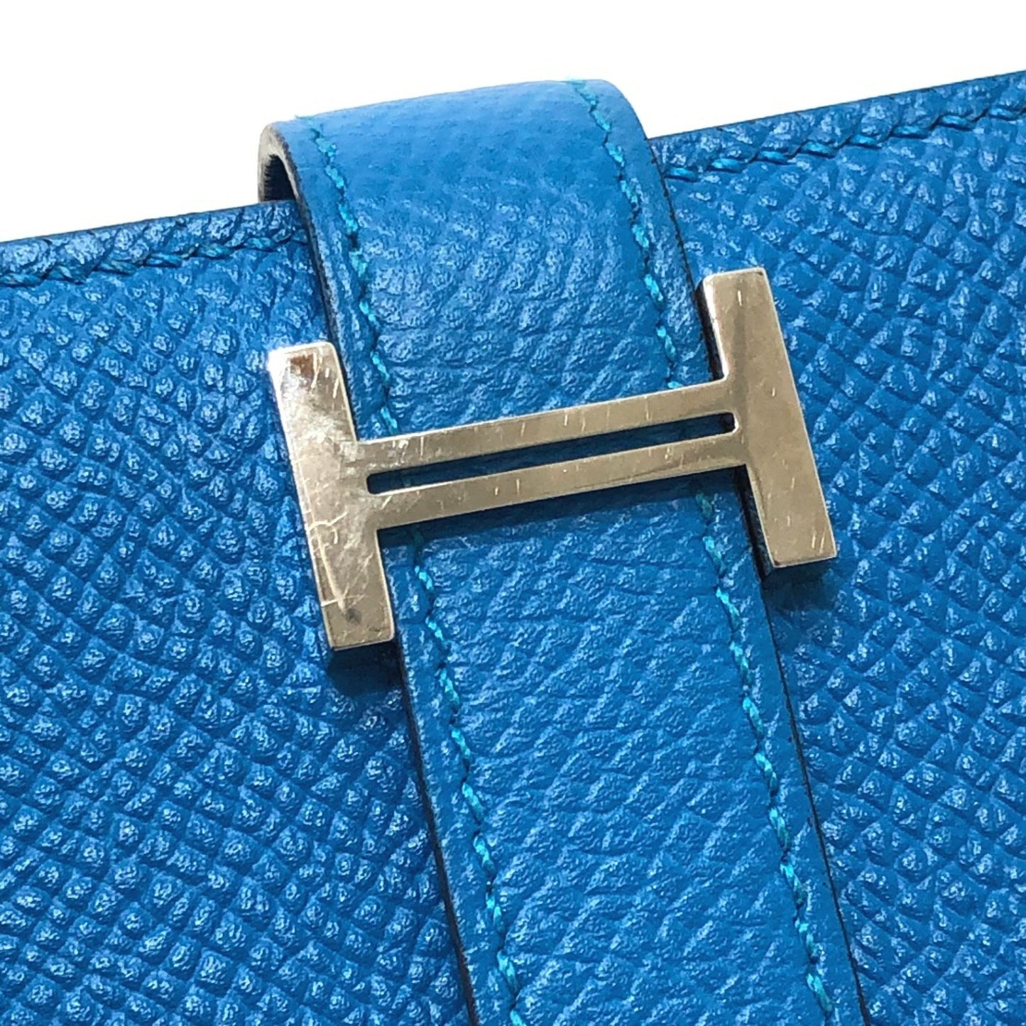 Hermès Béarn, Blue, Leather, wallet