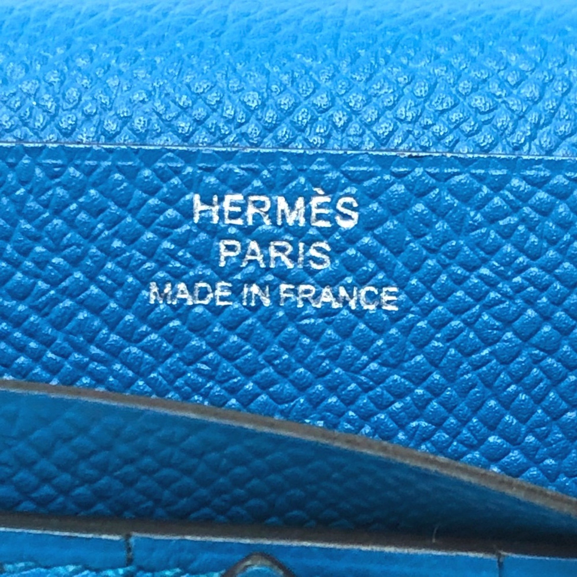 Hermès Béarn, Blue, Leather, wallet