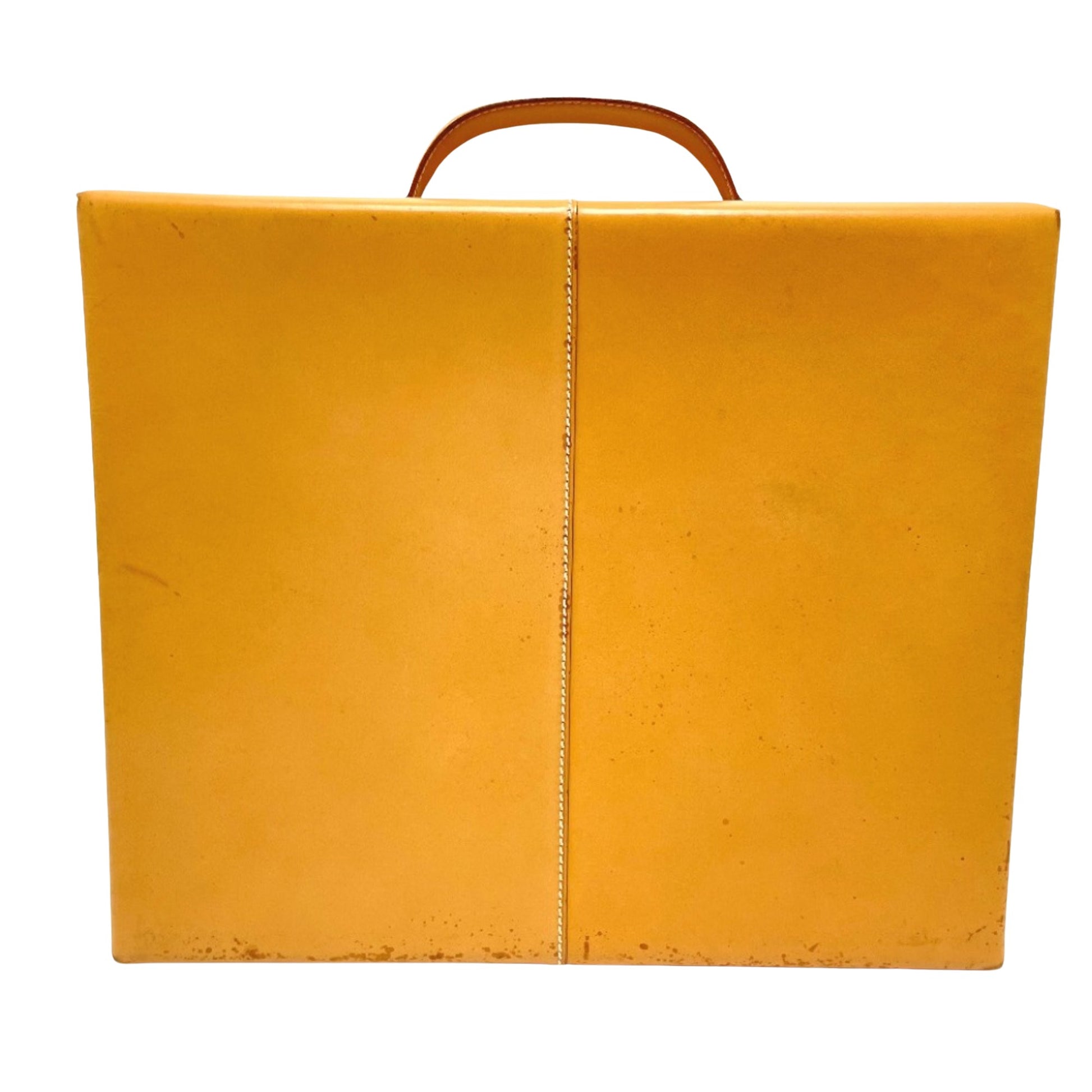 Hermès Yale, Yellow, Leather, briefcase