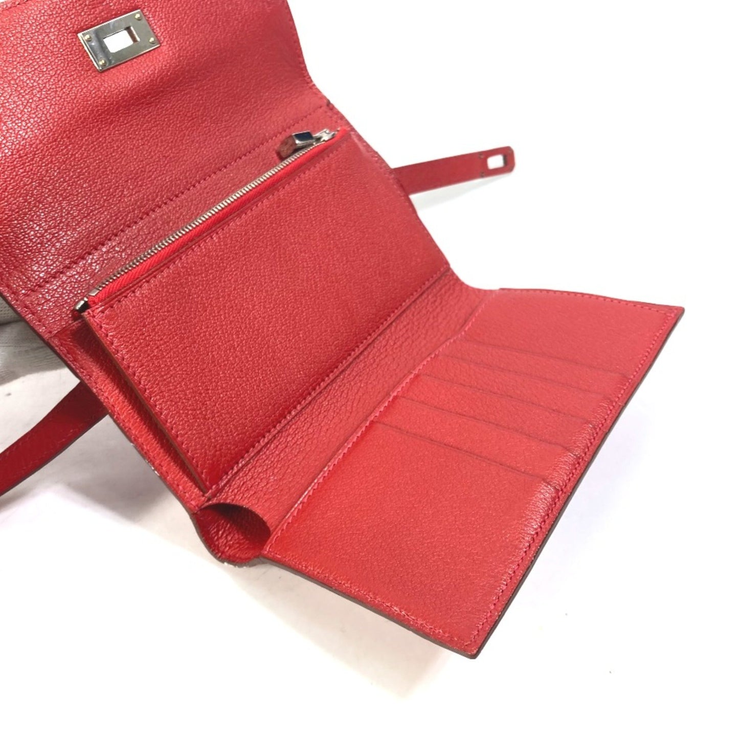 Hermès Kelly, Red, Leather, wallet