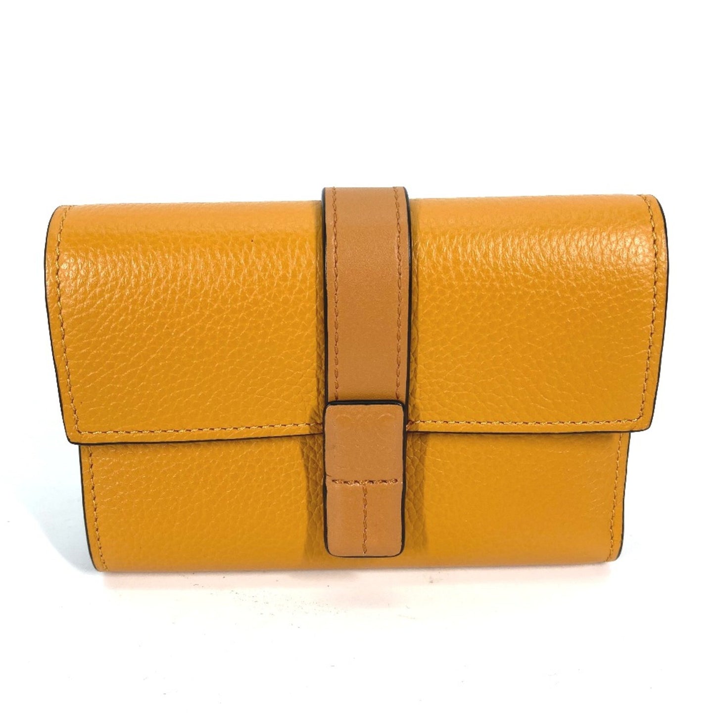 Loewe Trifold Wallet, Yellow, Leather, wallet