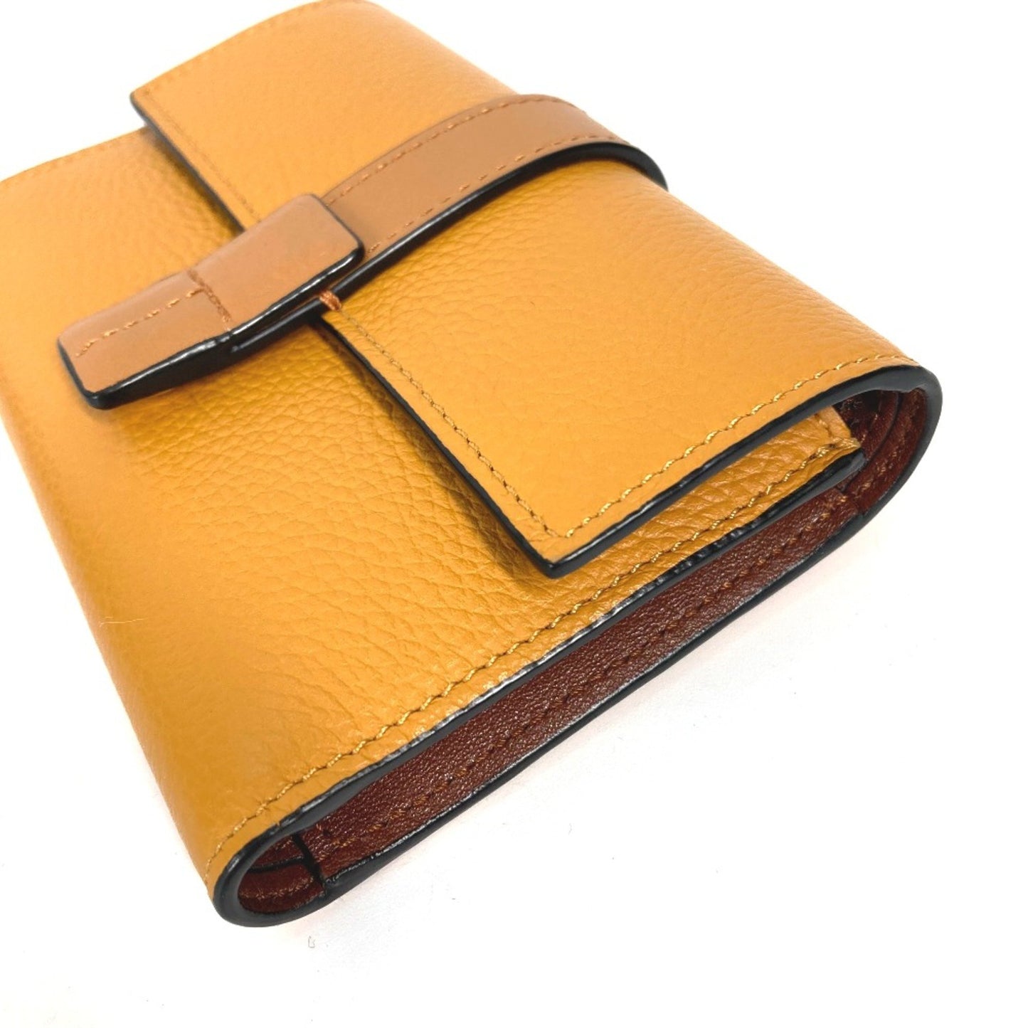 Loewe Trifold Wallet, Yellow, Leather, wallet